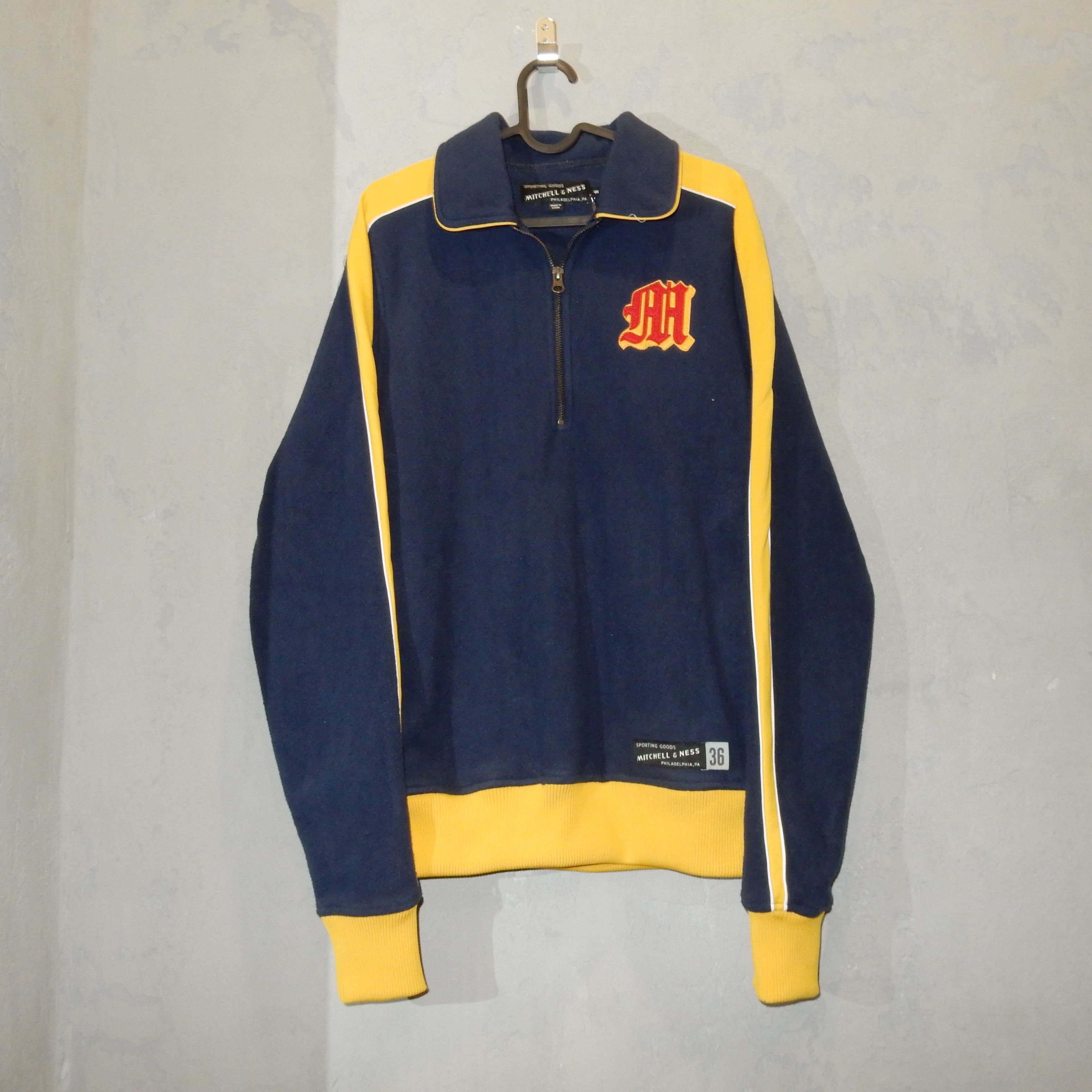 Mitchell & Ness Mitchell&Ness zip-up navy sweatshirt - S/M Size US M / EU 48-50 / 2 - 1 Thumbnail
