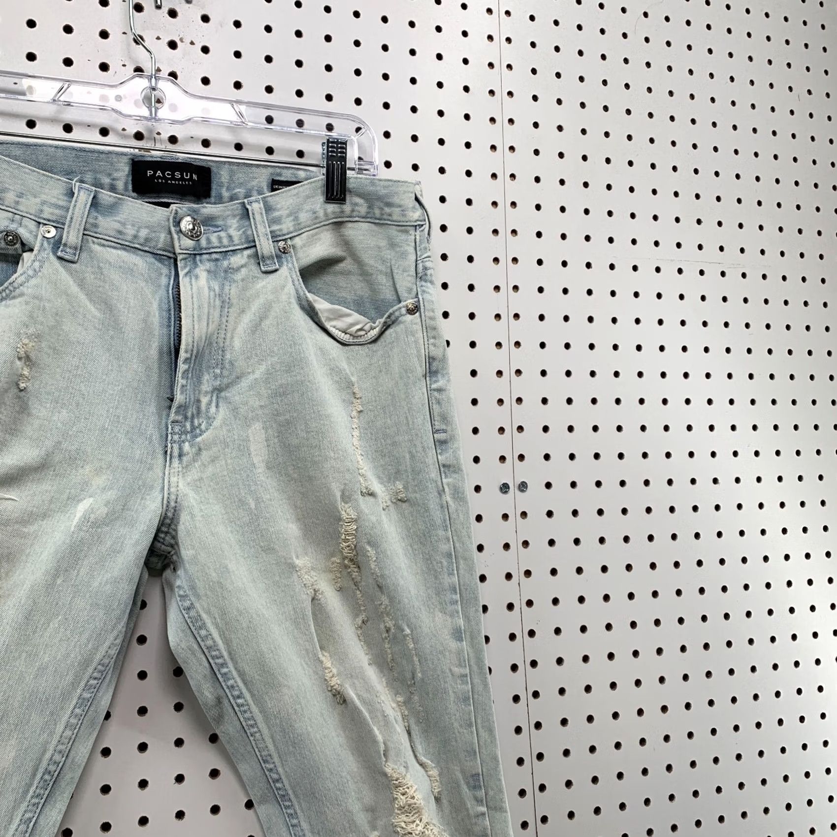 Pacsun PacSun Jeans Mens Size 32x32 Fits 32x30 Distressed Denim Comfort Stretch Skinny Size US 32 / EU 48 - 5 Thumbnail