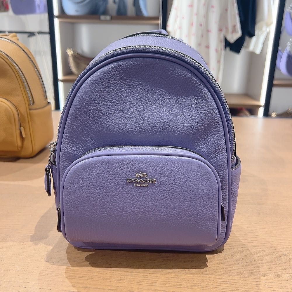 image of Coach Mini Court Backpack Cr284 in Silver/Light Violet, Women's