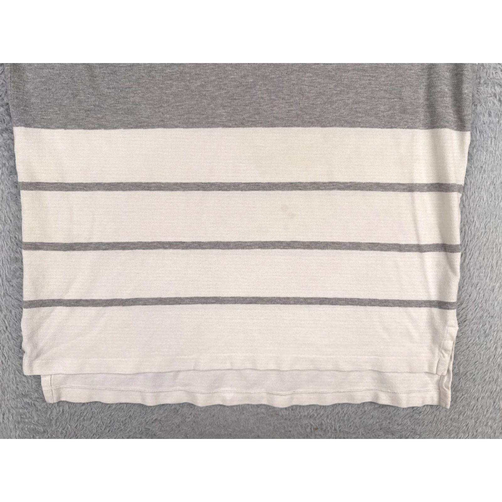Ralph Lauren VINTAGE Ralph Lauren Polo Shirt XL Gray White Stripe Cotton Knit Mens Size US XL / EU 56 / 4 - 5 Thumbnail