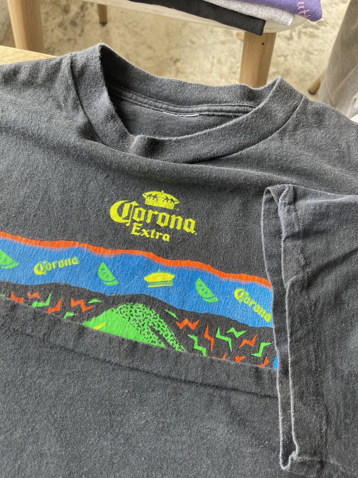 Vintage Vintage 90s Corona Extra Halloween"Lime Lantern" Graphic Tee Size US XL / EU 56 / 4 - 3 Thumbnail