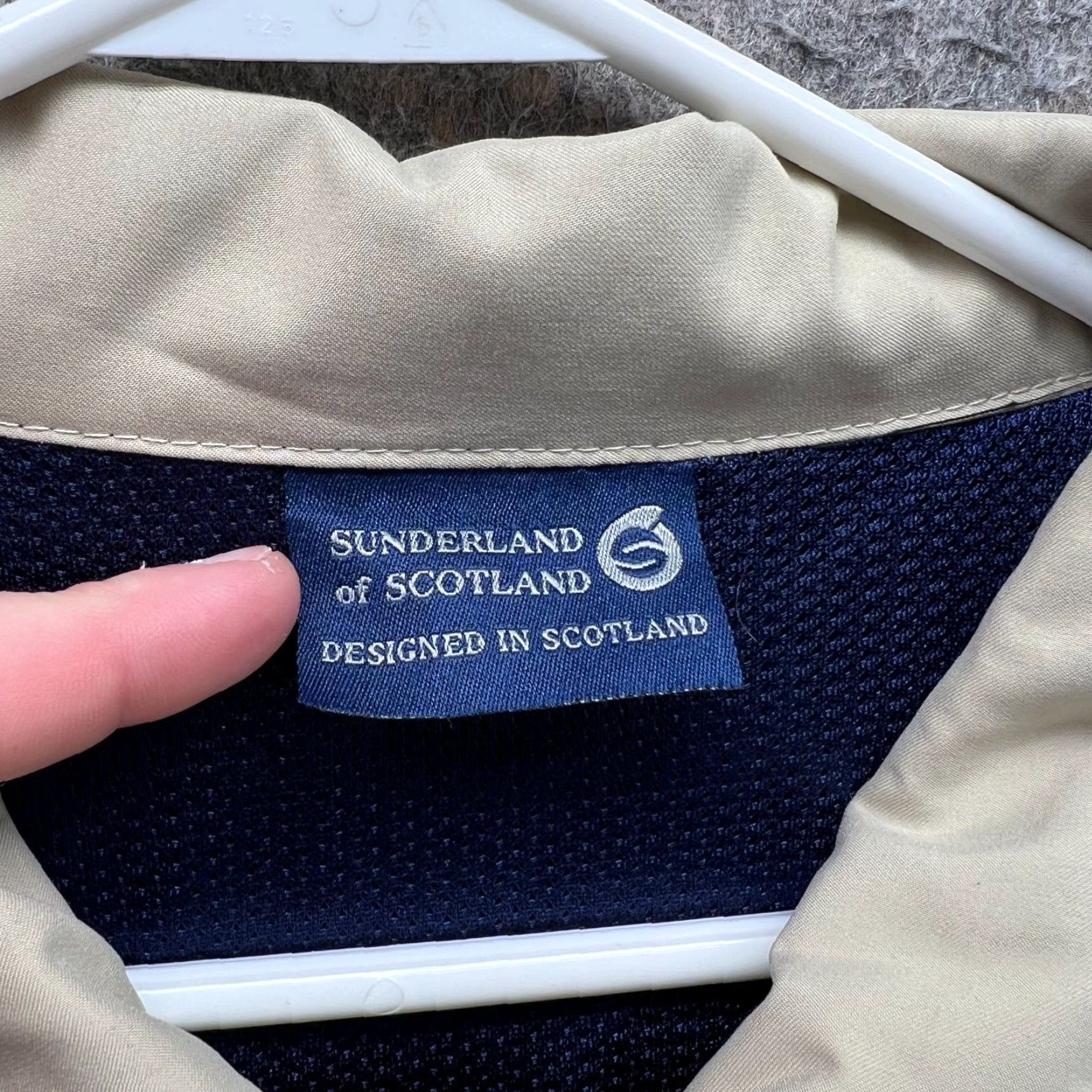 Vintage VINTAGE Sunderland Of Scotland Jacket Mens M Beige Windbreaker 1/4 Zip 90s Size US M / EU 48-50 / 2 - 5 Thumbnail