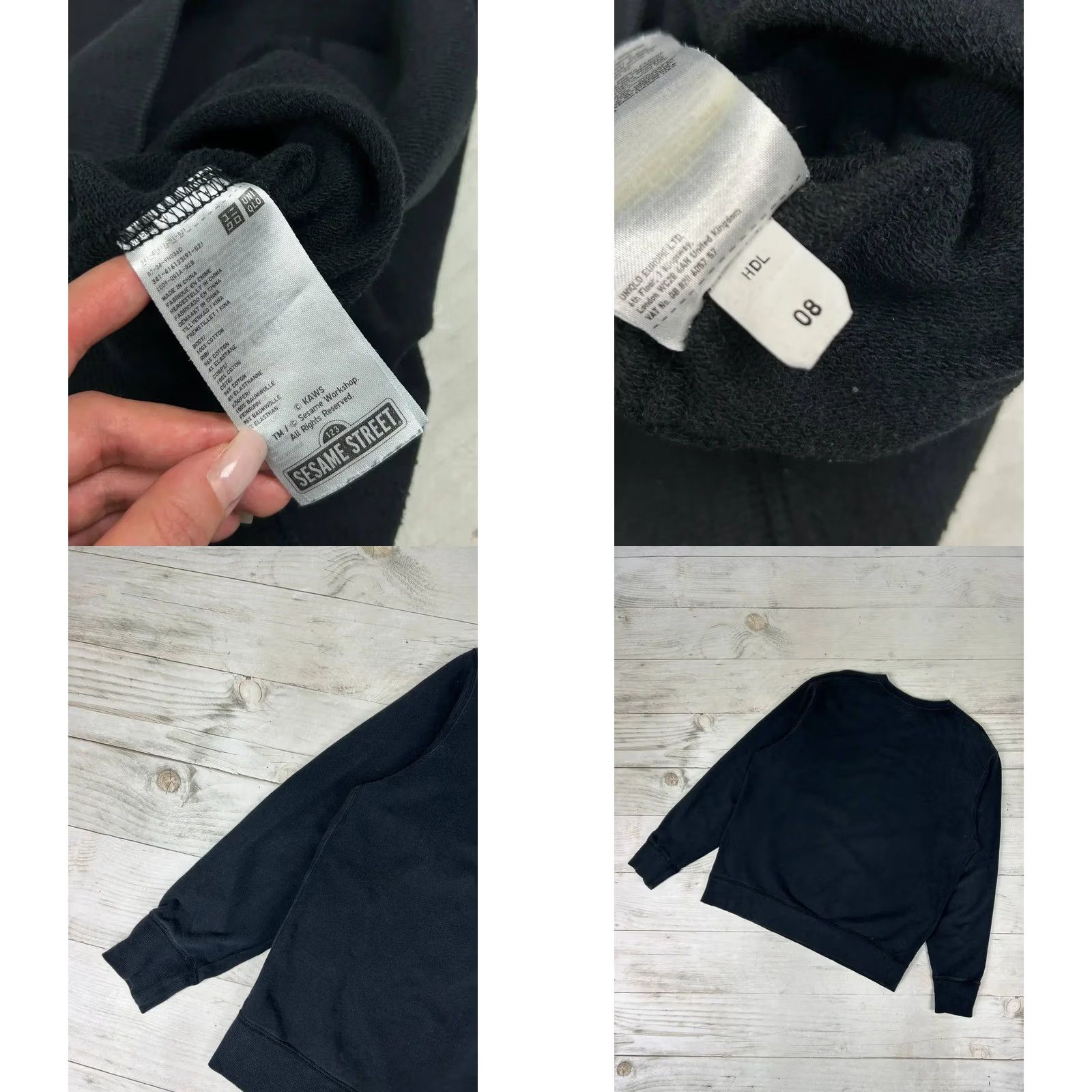 Uniqlo Uniqlo Sweatshirt Kaws Sesame Street Sweatshirt Men SZ L black Size US L / EU 52-54 / 3 - 8 Thumbnail