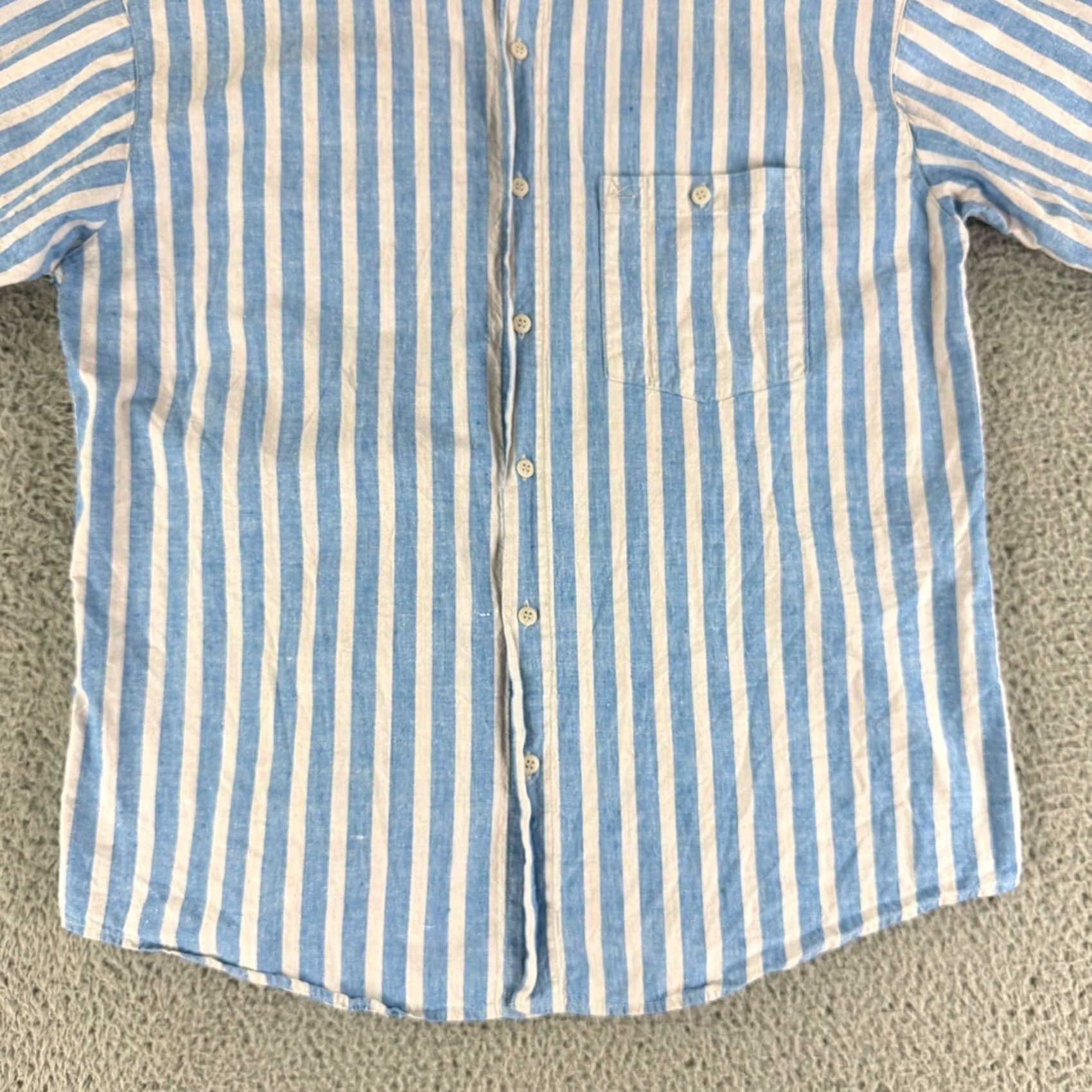 CO VINTAGE Cucamonga Clothing Co Button Up Shirt Mens M Blue Striped Cotton Shirt Mens Medium Blue Striped Vintage Cotton Size US M / EU 48-50 / 2 - 4 Thumbnail
