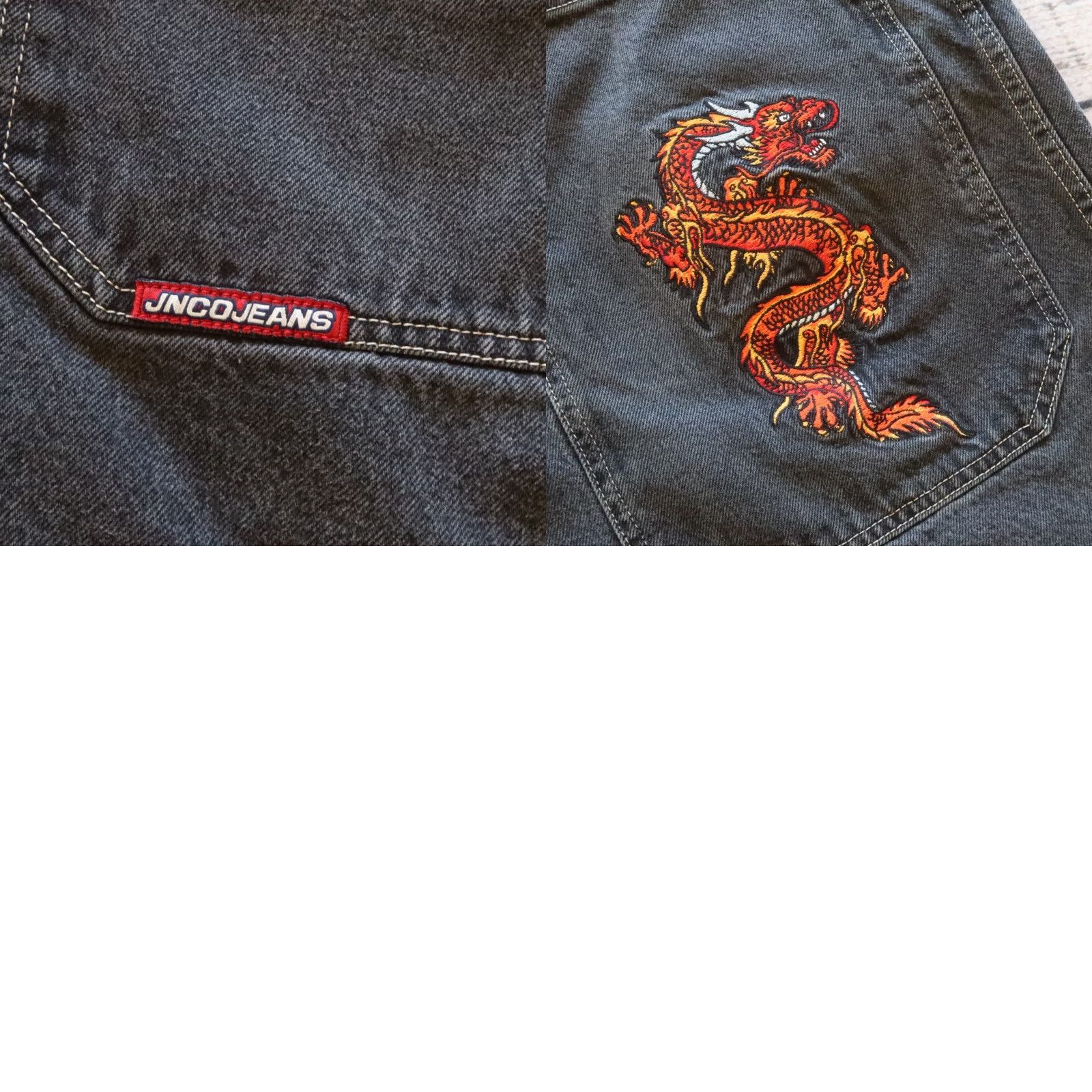 JNCO Vintage JNCO Jeans Dargon Denim Shorts Size 38 Black Men Cargo Cotton 38 Size US 38 / EU 54 - 9 Thumbnail