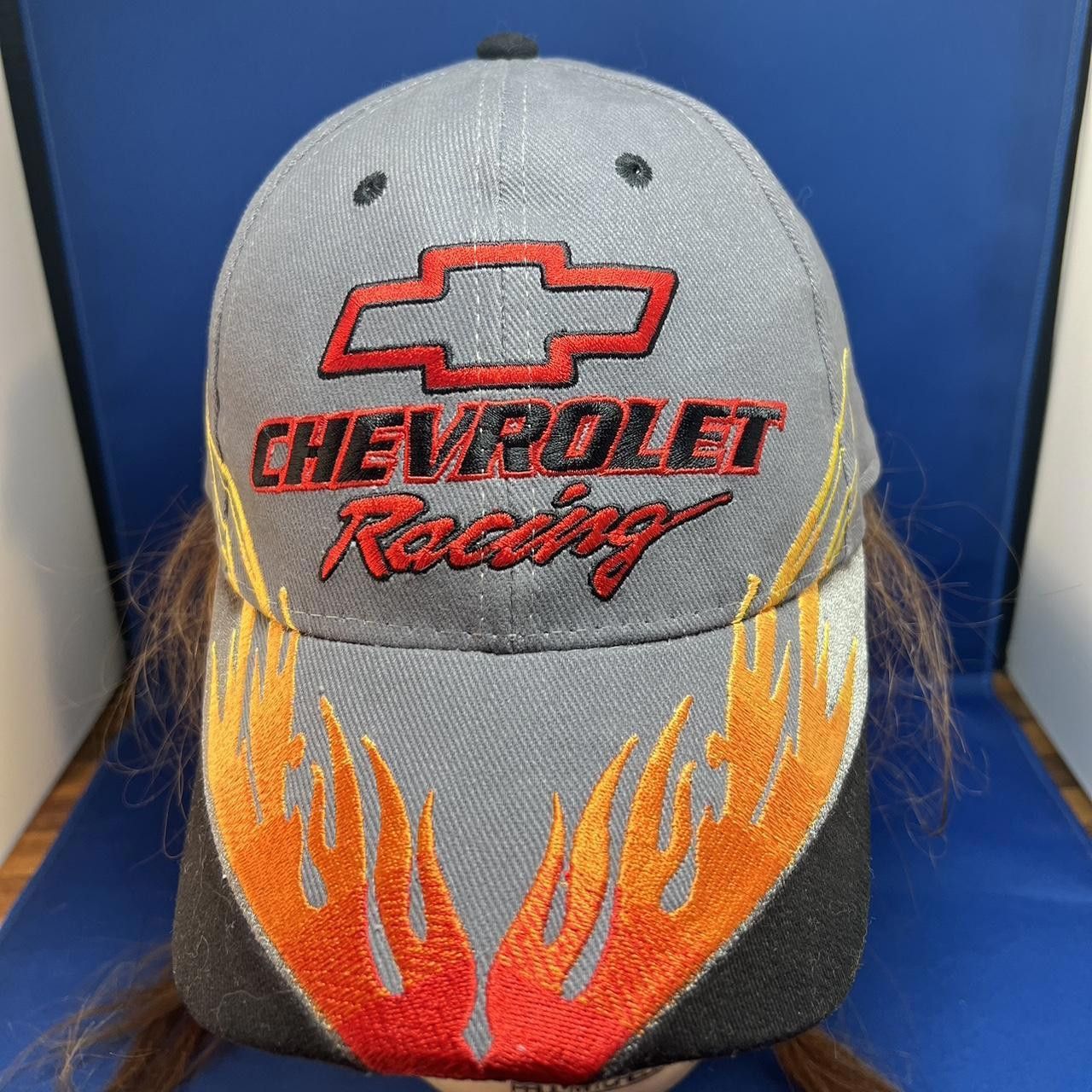 Designer Chevrolet Racing Gray Cap with Flames Size ONE SIZE - 2 Thumbnail