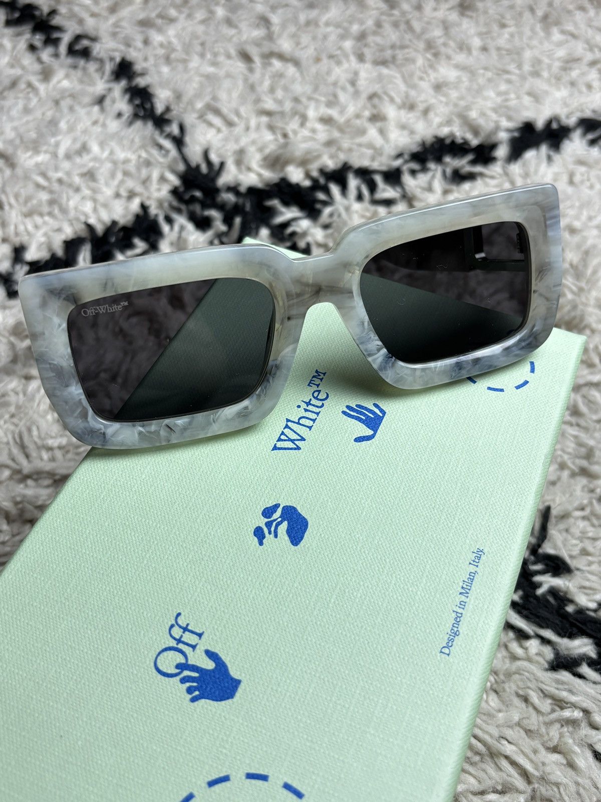 Off-White Off-White Marble Boston Sunglasses Unisex Virgil Rare Size ONE SIZE - 3 Thumbnail