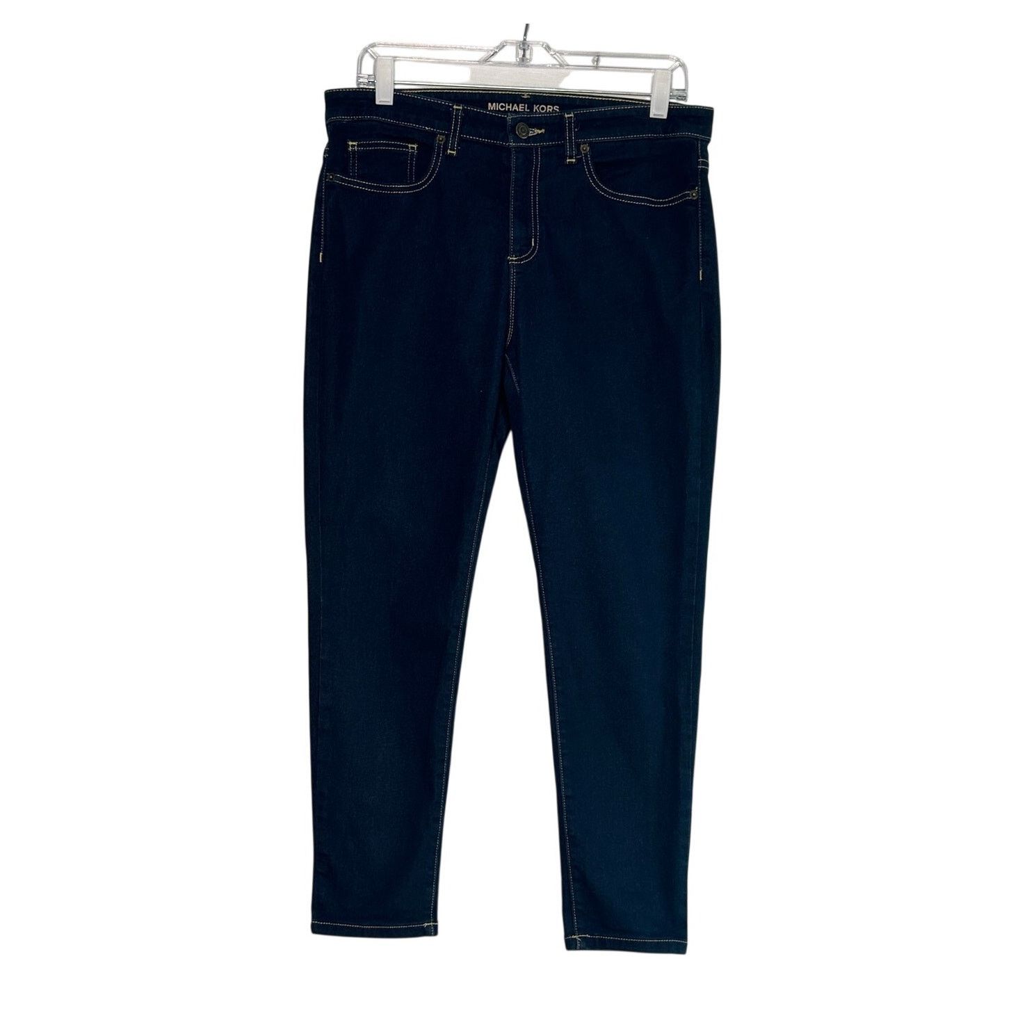 Michael Kors Michael Kors dark wash blue cropped skinny jeans size 10 Size 32" / US 10 / IT 46 - 10 Thumbnail