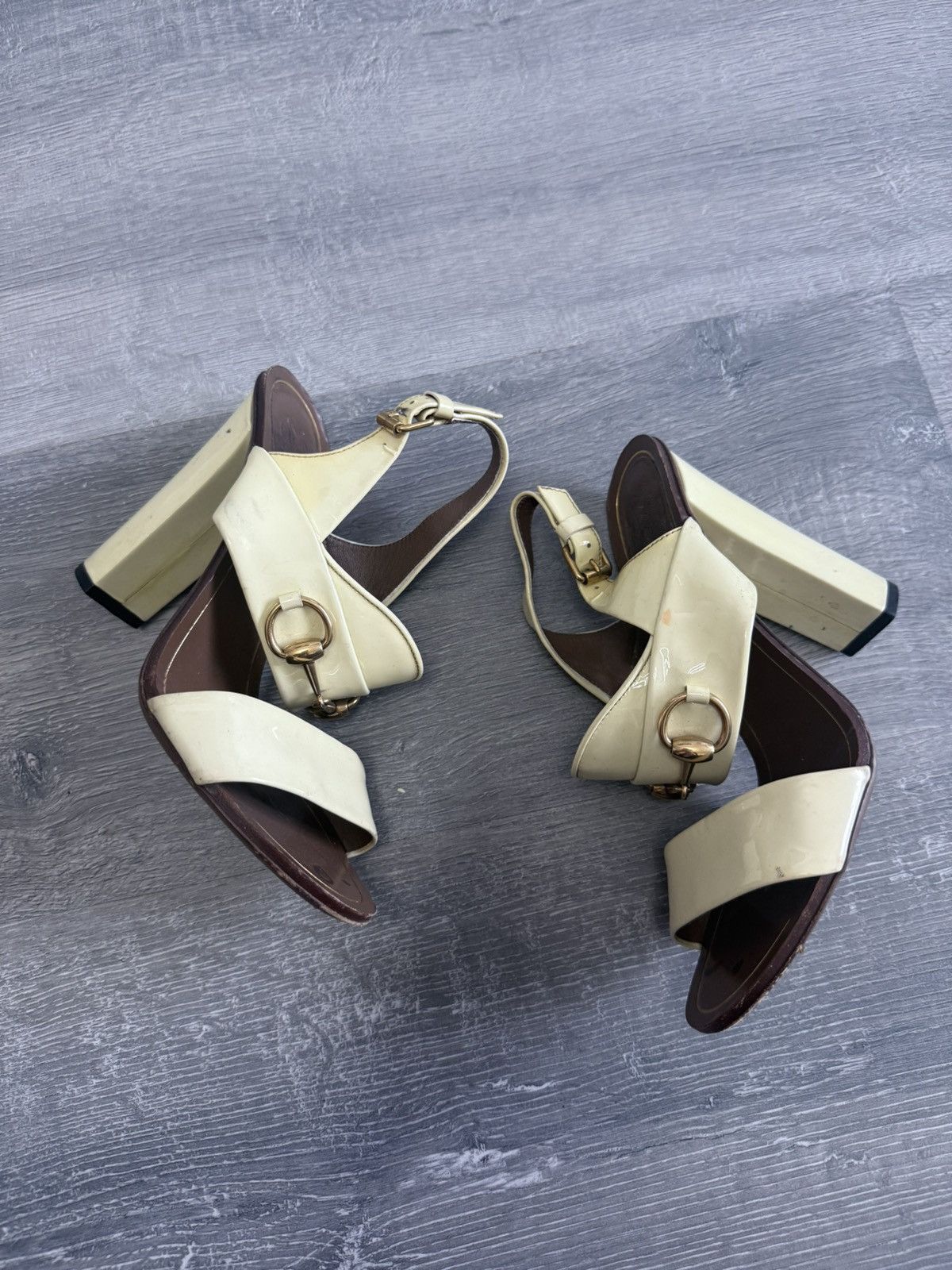 Gucci Vintage Gucci Leather Alyssa Horsebit Ankle Strap Sandals Size US 6 / IT 36 - 1 Thumbnail