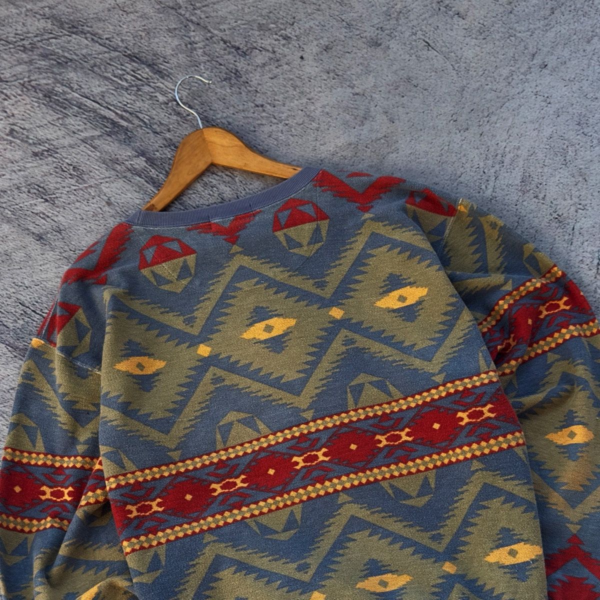 Polo Ralph Lauren VINTAGE 90’s POLO RALPH LAUREN AZTEC BEACON KNIT CREWNECK Size US XL / EU 56 / 4 - 4 Thumbnail