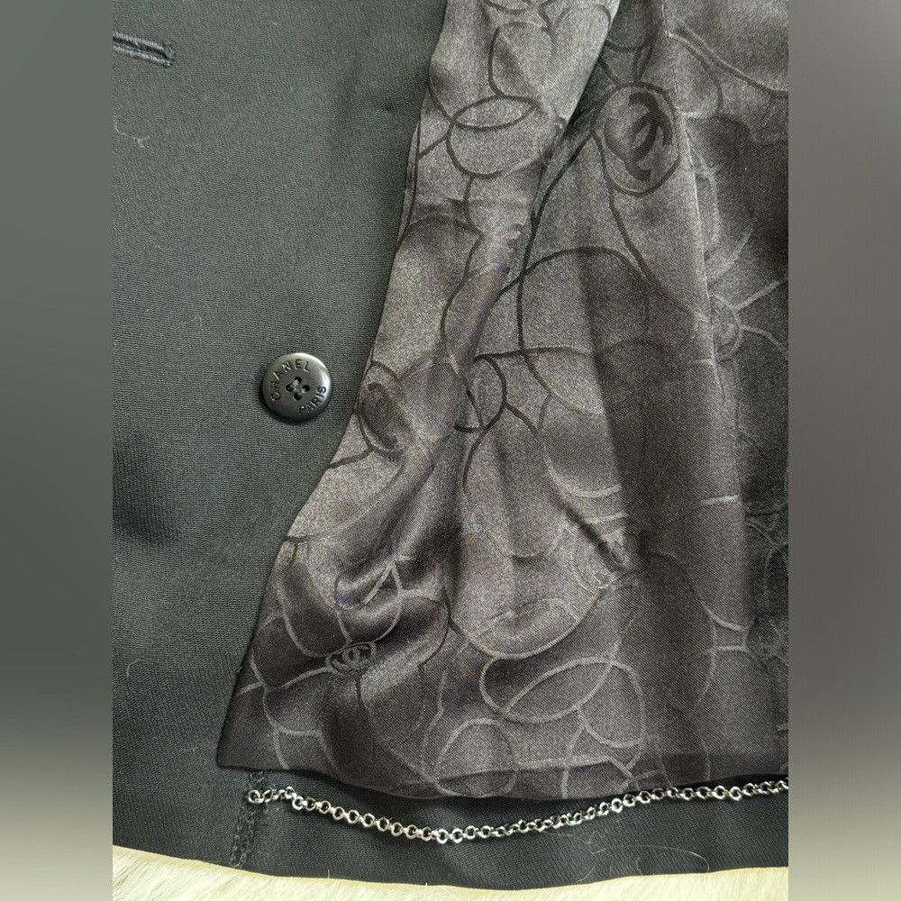 Chanel Chanel Single Breasted Jacket Black 01P 191228 Spring 2001 Size XS / US 0-2 / IT 36-38 - 7 Thumbnail