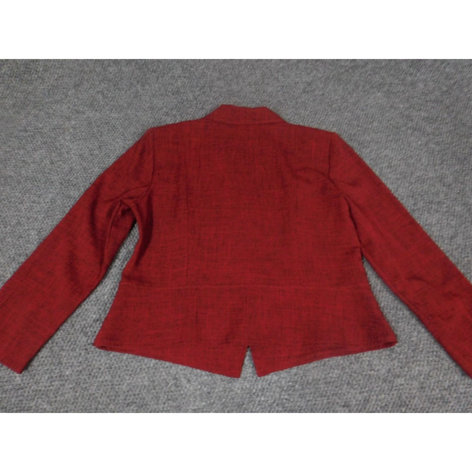 Vintage Sag Harbor Blazer Womens 10P Petites Red Jacket Coat Single-Breasted Four-Button Notch Lapel Tuxedo Size L / US 10 / IT 46 - 6 Thumbnail