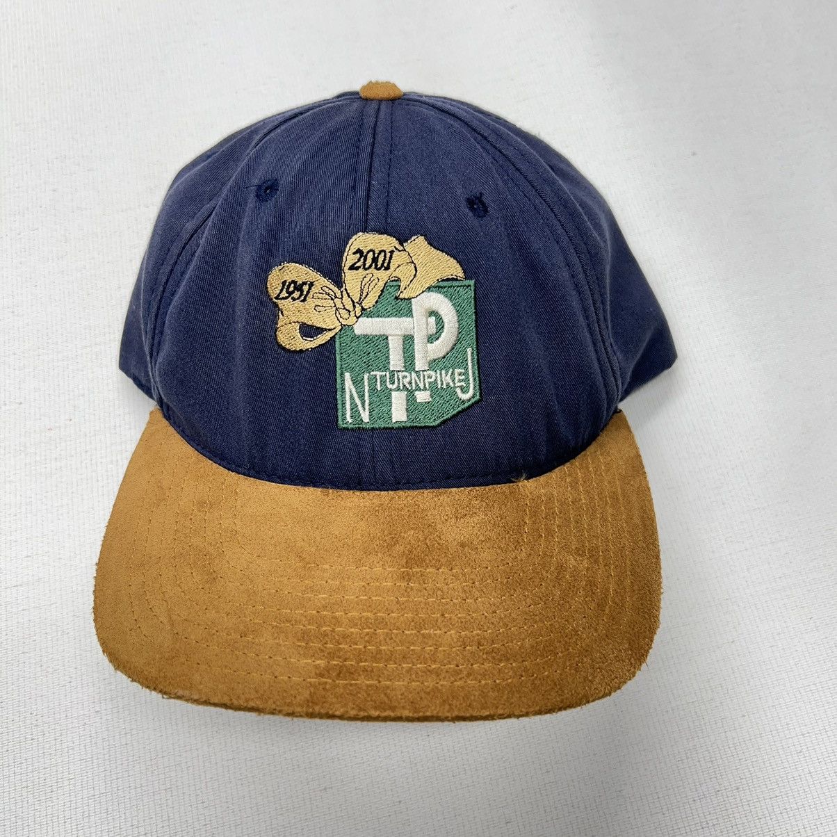 Vintage VTG NJ Turnpike Hat Cap Blue New Jersey Logo Retro Suede Size ONE SIZE - 2 Thumbnail