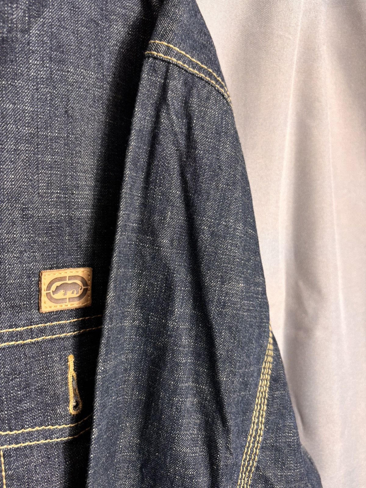 Vintage Ecko Unltd Denim Suede Accents Lightweight Jacket Size US XL / EU 56 / 4 - 3 Thumbnail