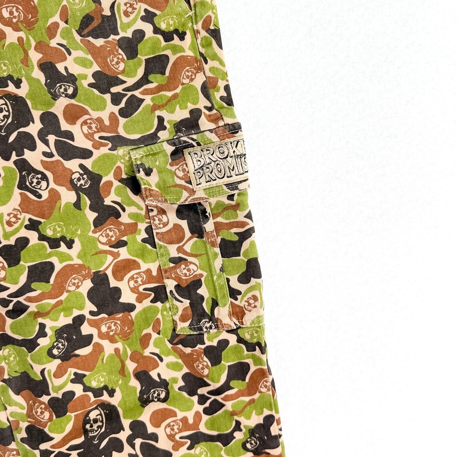 Broken Promises Co. Broken Promises Camo Grim Reaper Cargo Pants Womens 5 Size 30" / US 8 / IT 44 - 5 Thumbnail