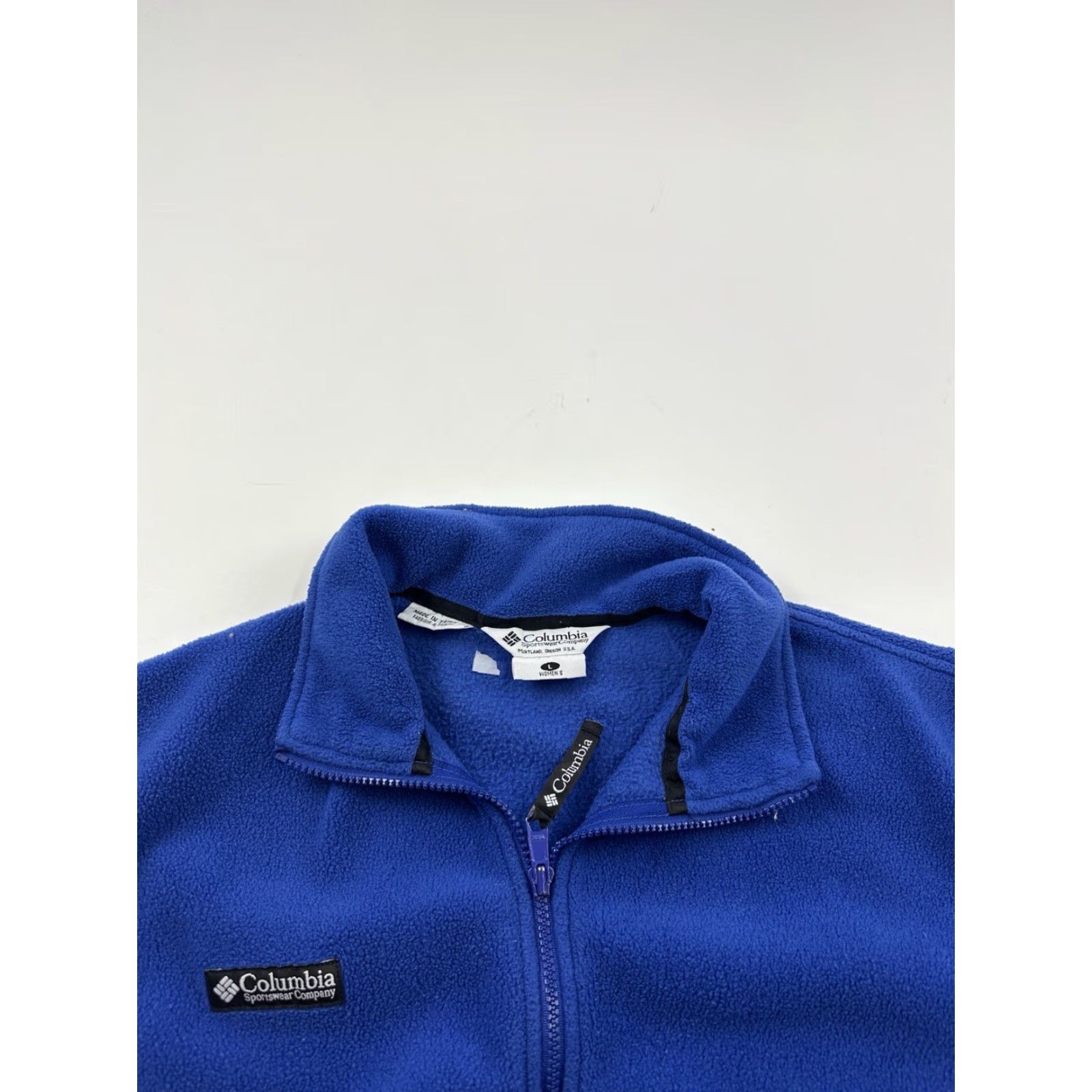 Vintage VINTAGE Columbia Jacket Womens L Blue Full Zip Up Fleece Polyester Zip Regular Size Size L / US 10 / IT 46 - 2 Thumbnail