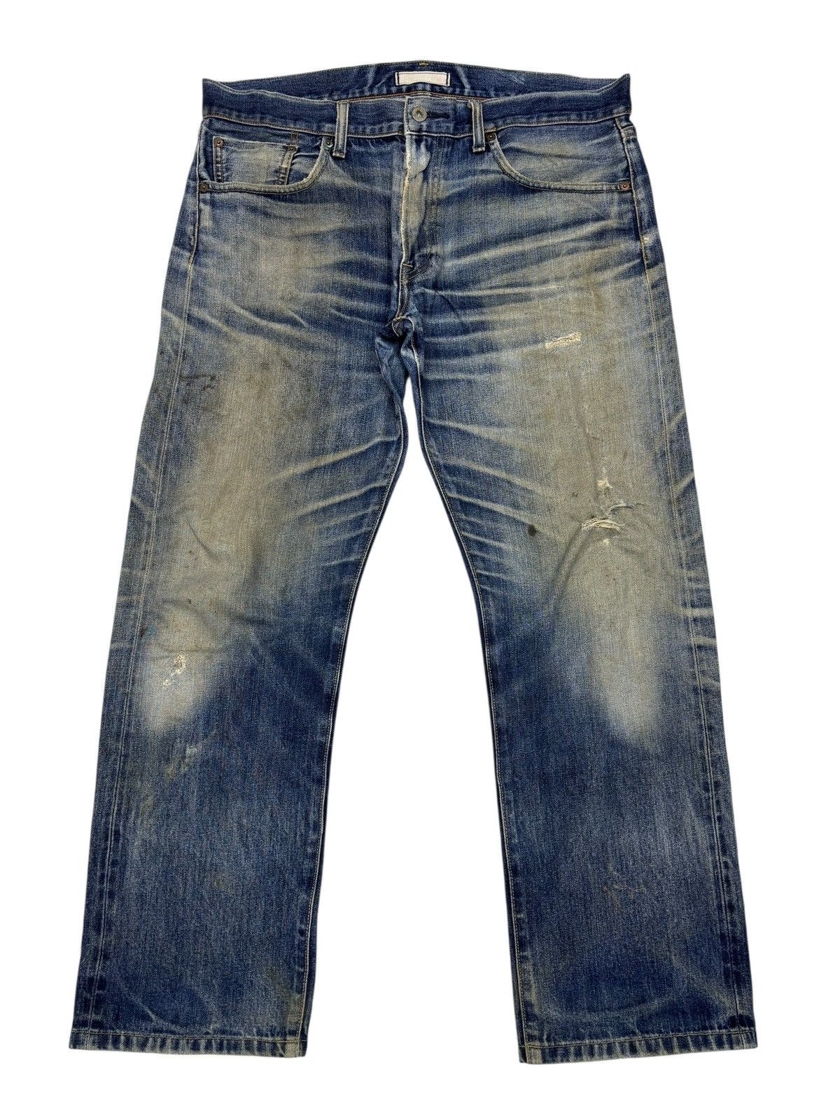 Undercover × Uniqlo Vintage Uniqlo Selvedge Dirty Distressed Denim Jeans Size US 36 / EU 52 - 8 Thumbnail