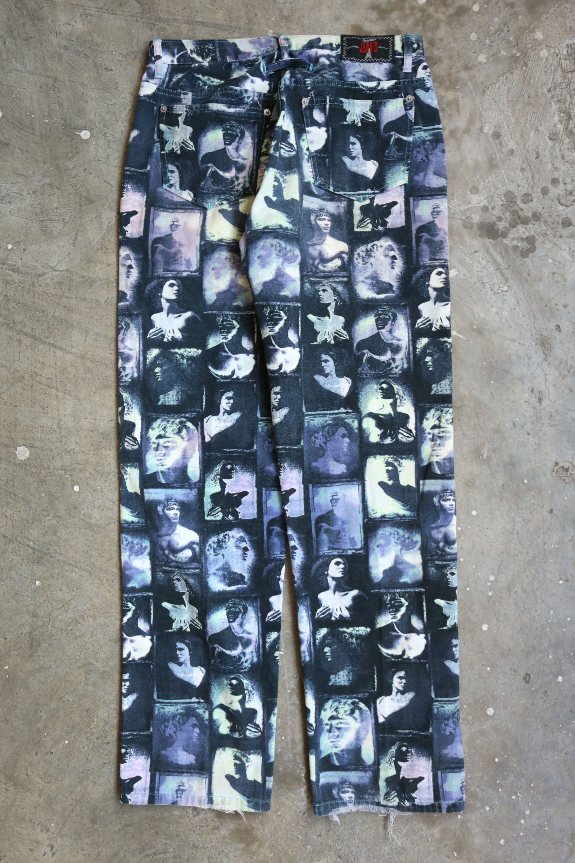 Jean Paul Gaultier Jean Paul Gaultier - F/W 92 - "Roman Faces" Denim Jean Size US 31 - 2 Thumbnail