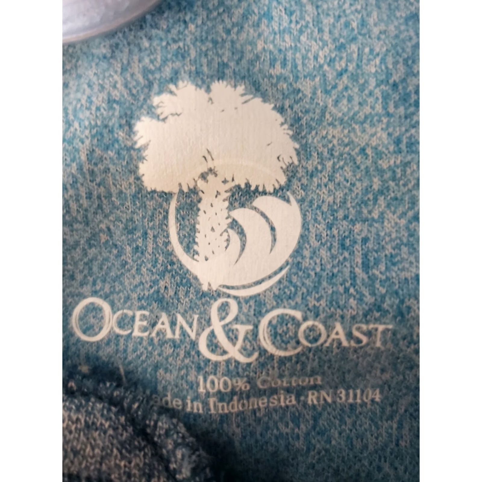 Vintage Ocean & Coast Blue On Blue LONG SLEEVE SHIRT Henley L Men Regular Size US L / EU 52-54 / 3 - 7 Thumbnail