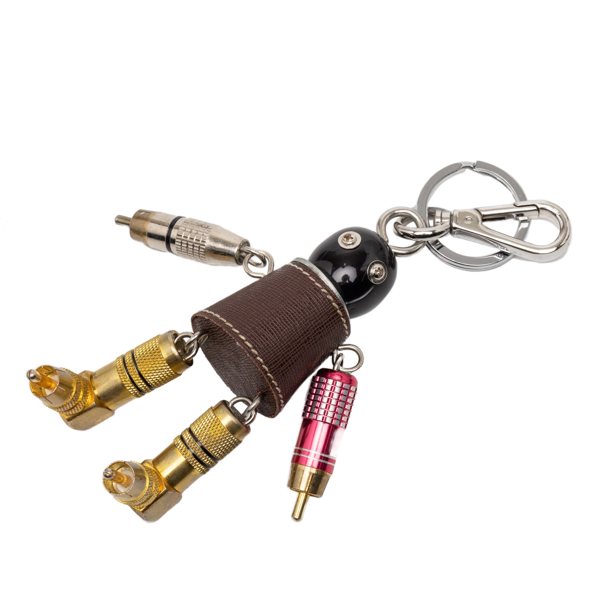 Prada Prada Saffiano and Metal Robot Key Chain Size ONE SIZE - 1 Thumbnail