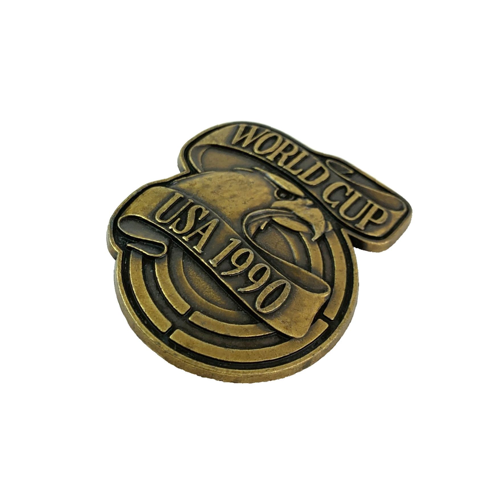 Vintage VINTAGE World Cup USA 1990 Metal Belt Buckle Men Western Buckle Belt Buckle Metal USA 1990 Mens Size ONE SIZE - 4 Thumbnail