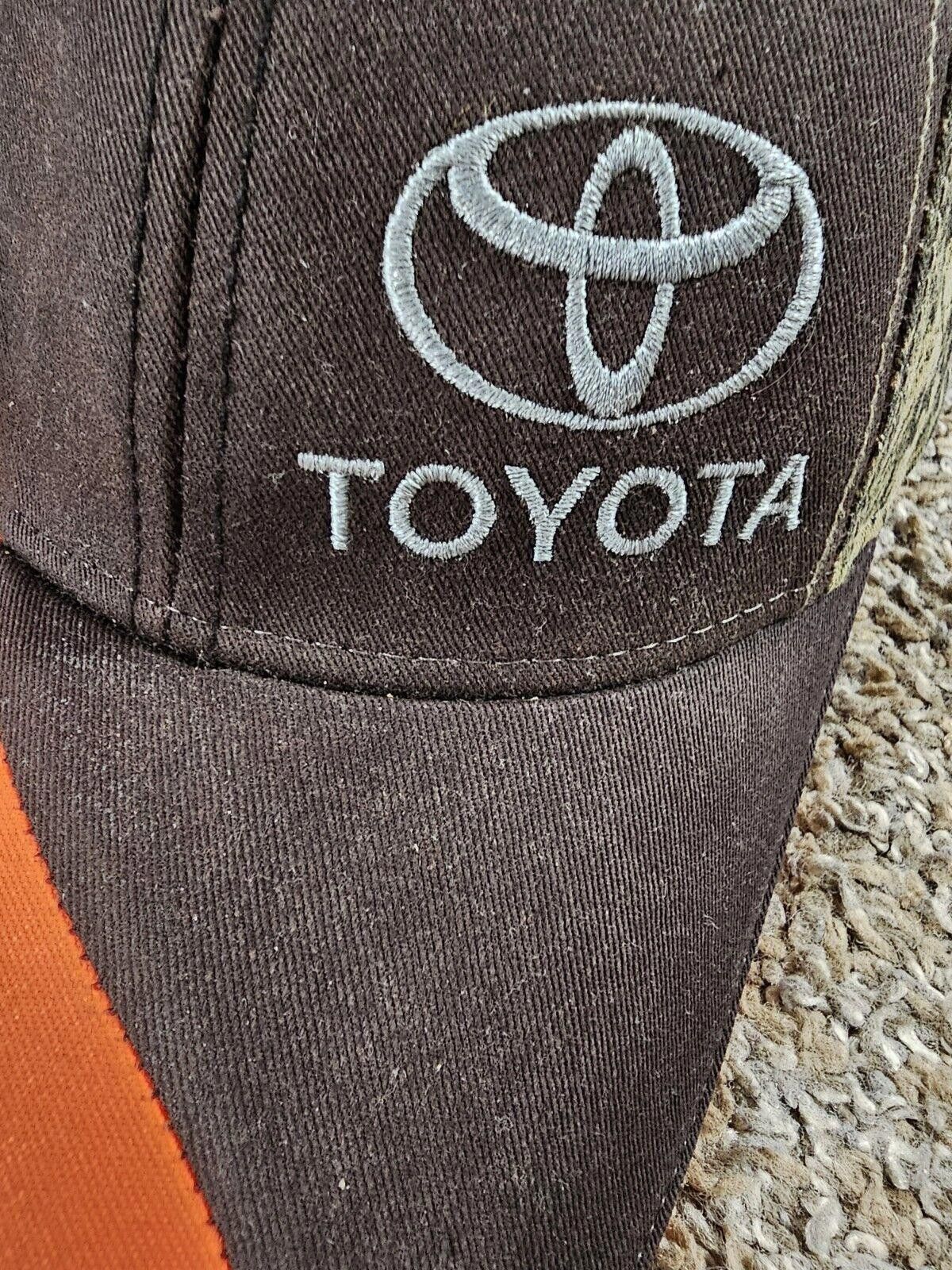 Designer Toyota Camo Hat Camouflage Orange Strap Back Hook Loop Size ONE SIZE - 3 Thumbnail