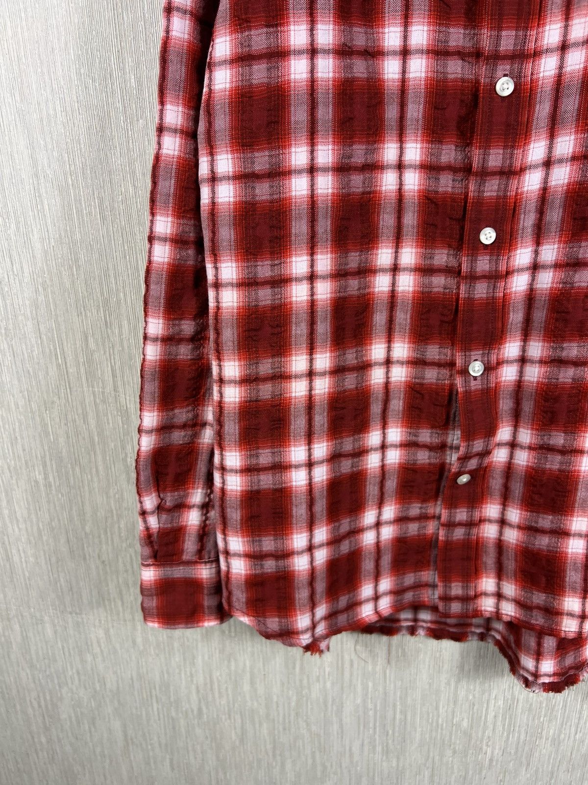 Diesel Diesel plaid button up checked distressed shrunk shirt logo Size US L / EU 52-54 / 3 - 6 Thumbnail