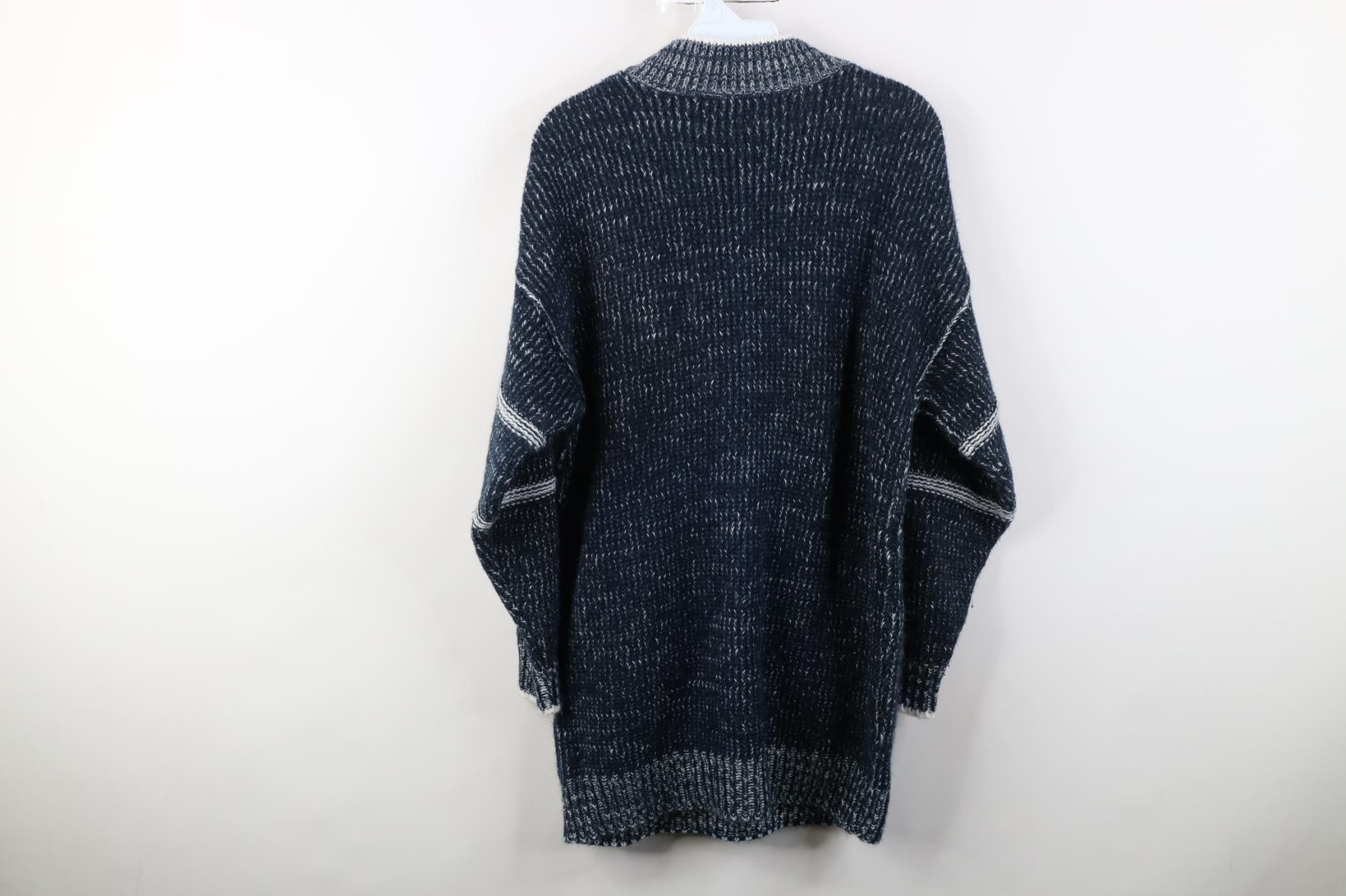 Vintage Vintage 90s Streetwear Christmas Snowflake Mock Neck Sweater Size L / US 10 / IT 46 - 7 Thumbnail