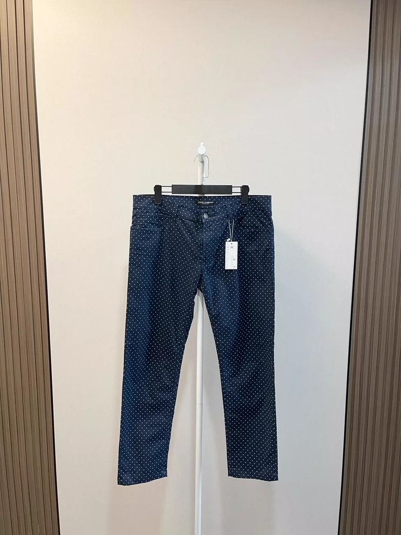 Dolce & Gabbana Dolce&Gabbana Blue Polka Dot Jeans-yf Size US 32 / EU 48 - 1 Thumbnail