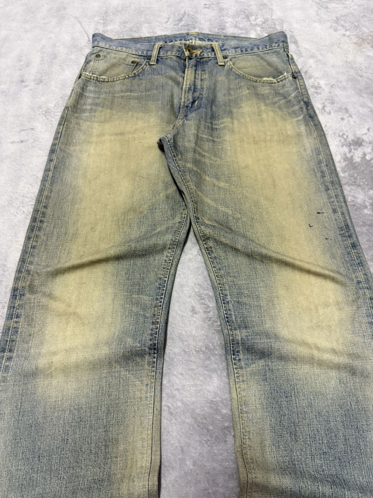 Edwin × Japanese Brand × Vintage Edwin 505 Mud Wash Selvedge Red Line Loose Straight Jeans Size US 31 - 11 Thumbnail