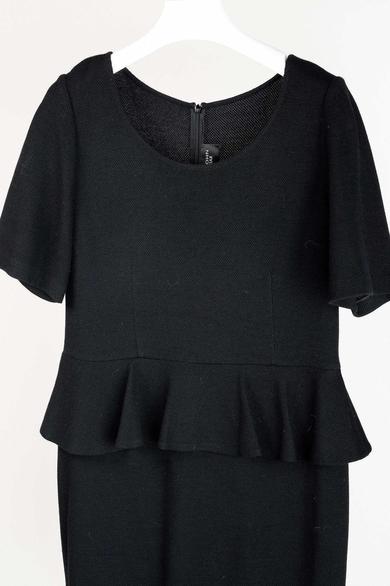 St. John St. John Caviar Resort 2016 Milano Pique Knit Peplum Dress Size L / US 10 / IT 46 - 3 Thumbnail