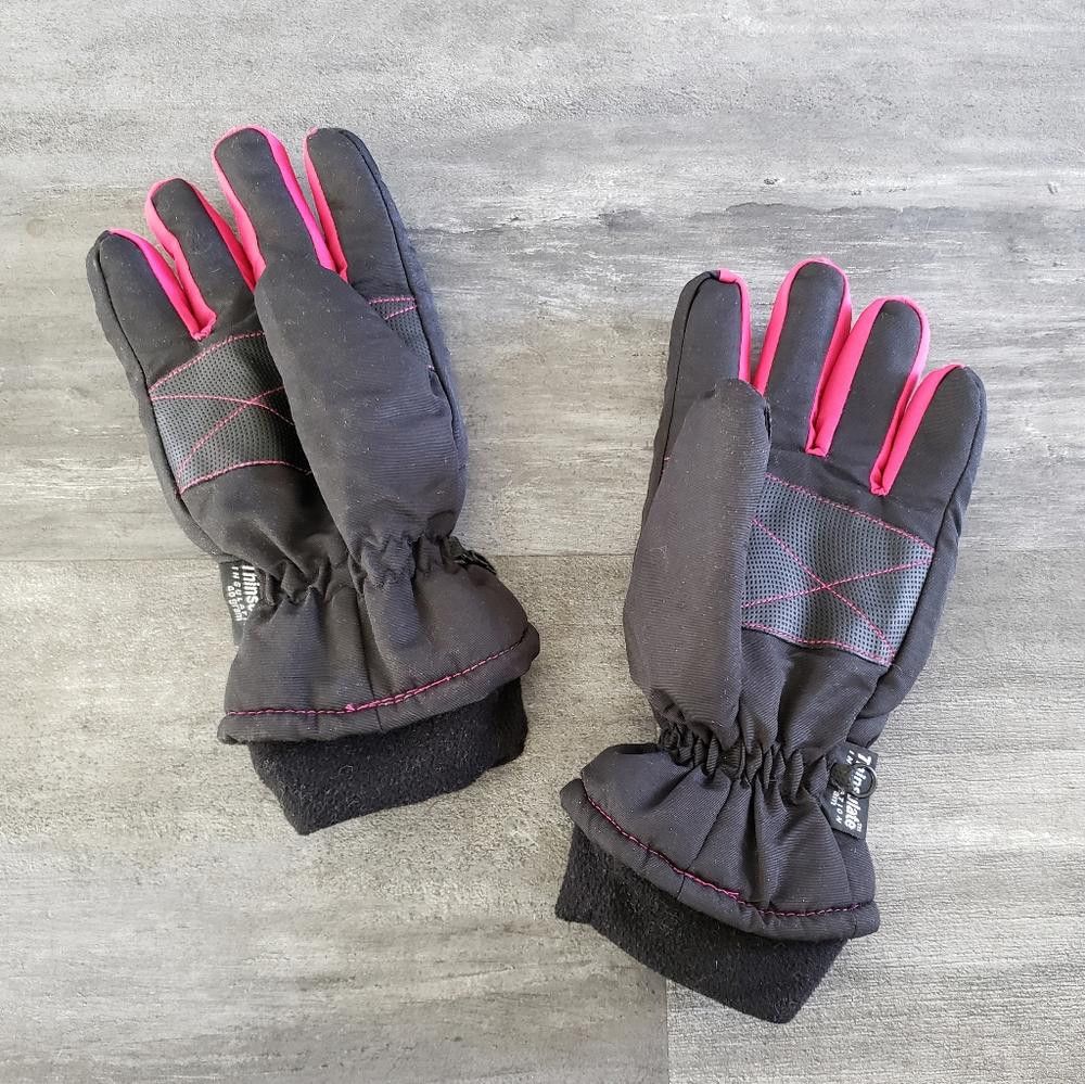 Other Black Pink Thinsulate Snowboard Glove Size ONE SIZE - 2 Thumbnail
