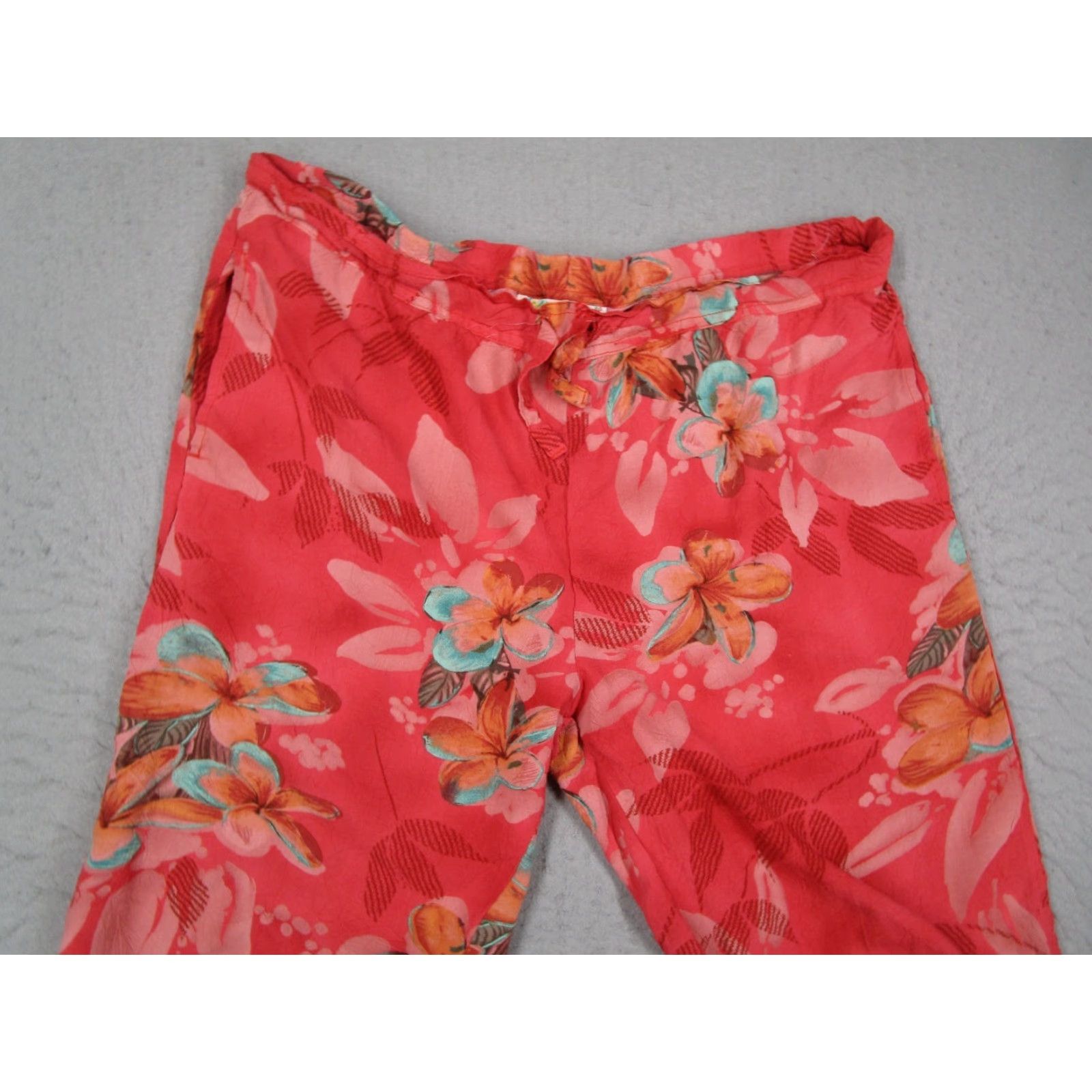 Jams World Jams World Pants Women Large Red Francesca Floral W727-Fran Made in USA 38x23 Size 36" / US 14 / IT 50 - 2 Thumbnail