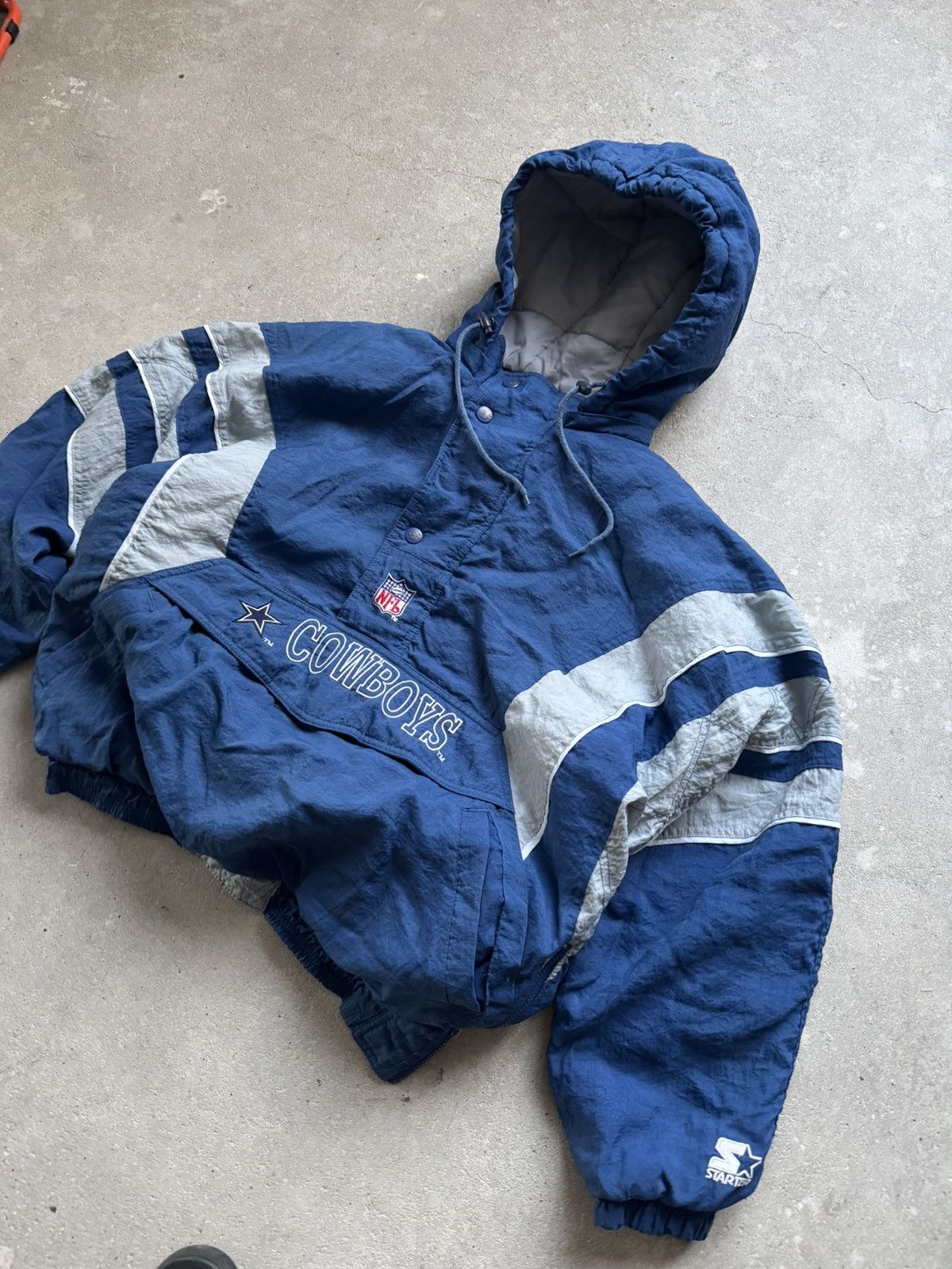 NFL 90s Vintage NFL COWBOYS rare Anorac Warm Jacket Size US XL / EU 56 / 4 - 13 Thumbnail