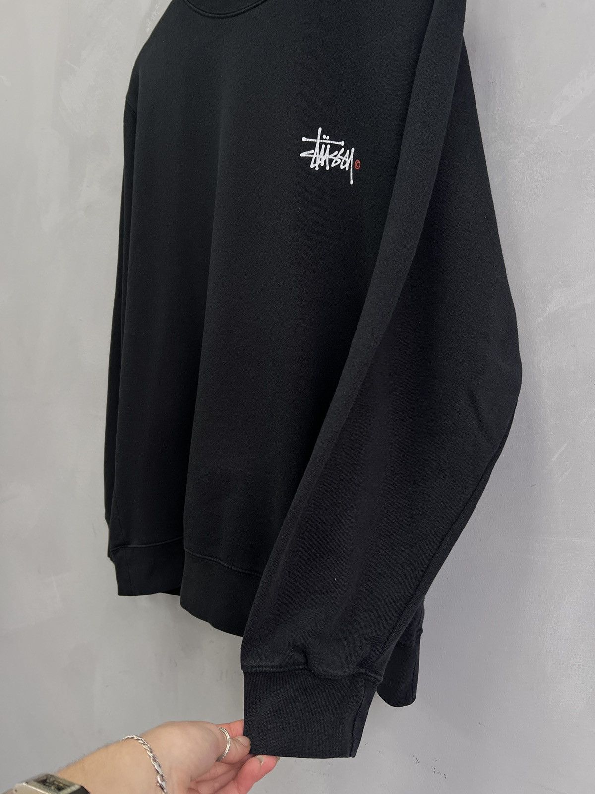 Stussy Stussy Small Logo Black Crewneck 90s Skate Street Style Size US L / EU 52-54 / 3 - 4 Thumbnail