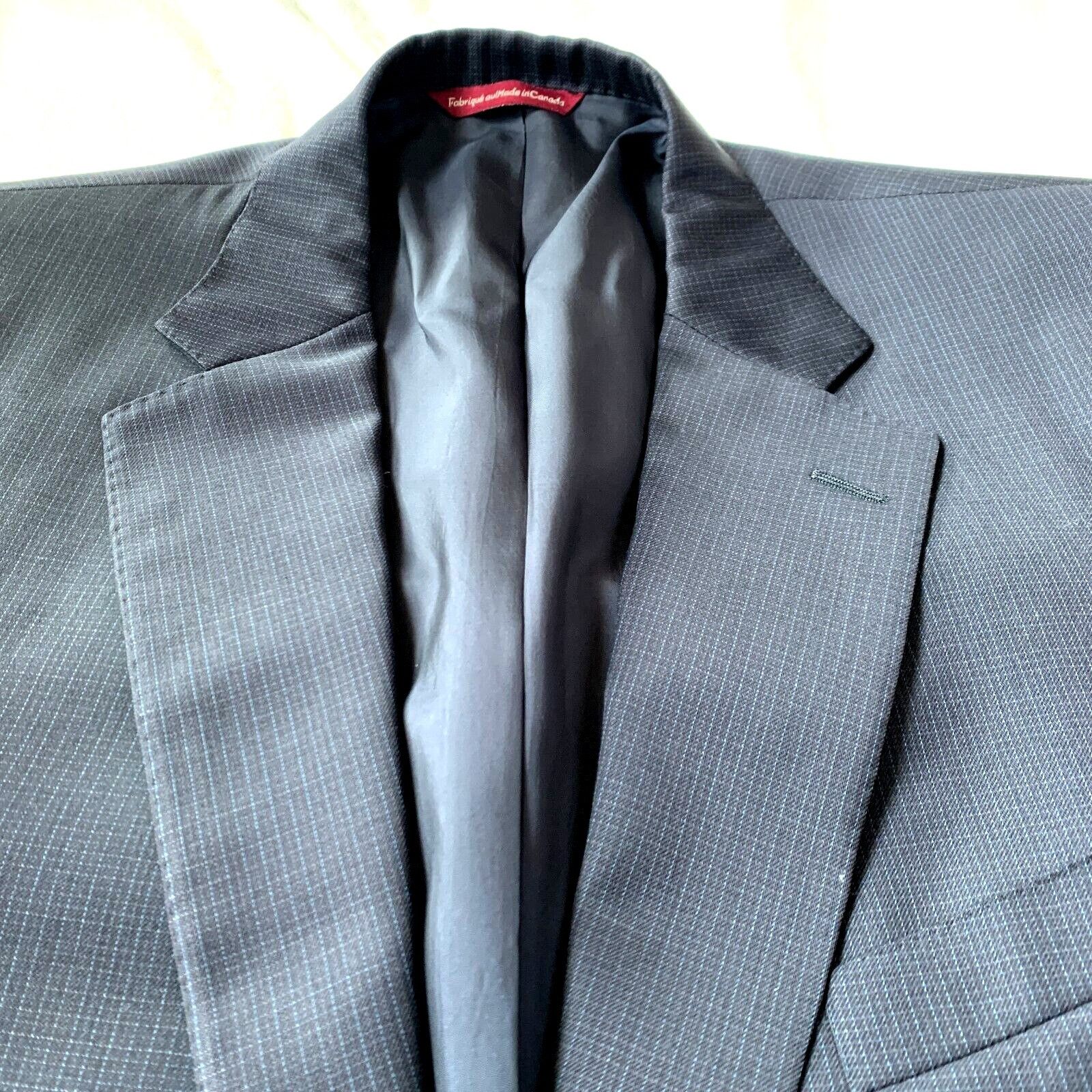 Samuelsohn Samuelsohn Blazer Men's Size 44L TALL Navy Wool Union Made S Size 44L - 6 Thumbnail