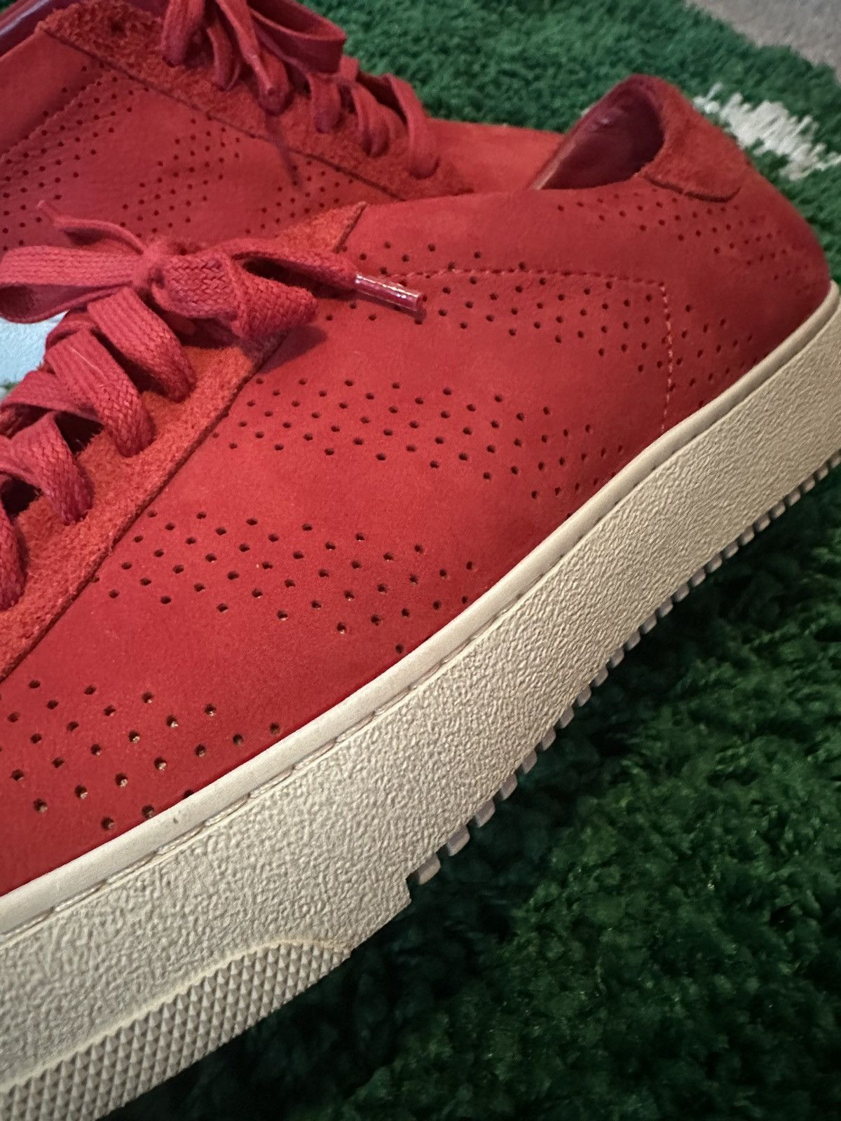 Off-White OW Perforated Sneakers Red 11 Size US 11 / EU 44 - 7 Thumbnail