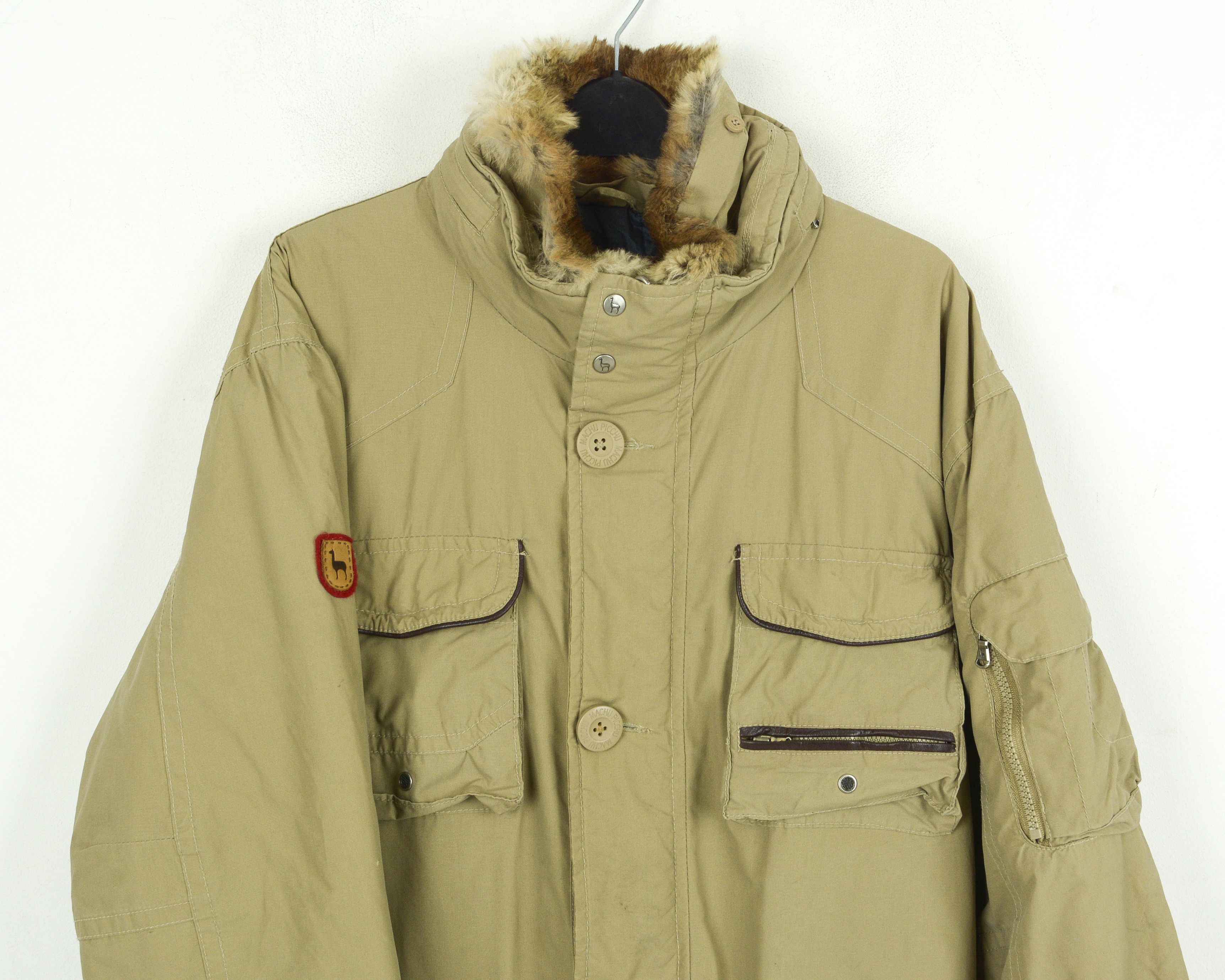MACHUS MACHU PICCHU Padded Jacket L Windbreaker Fur Collar Coat Size US L / EU 52-54 / 3 - 2 Thumbnail