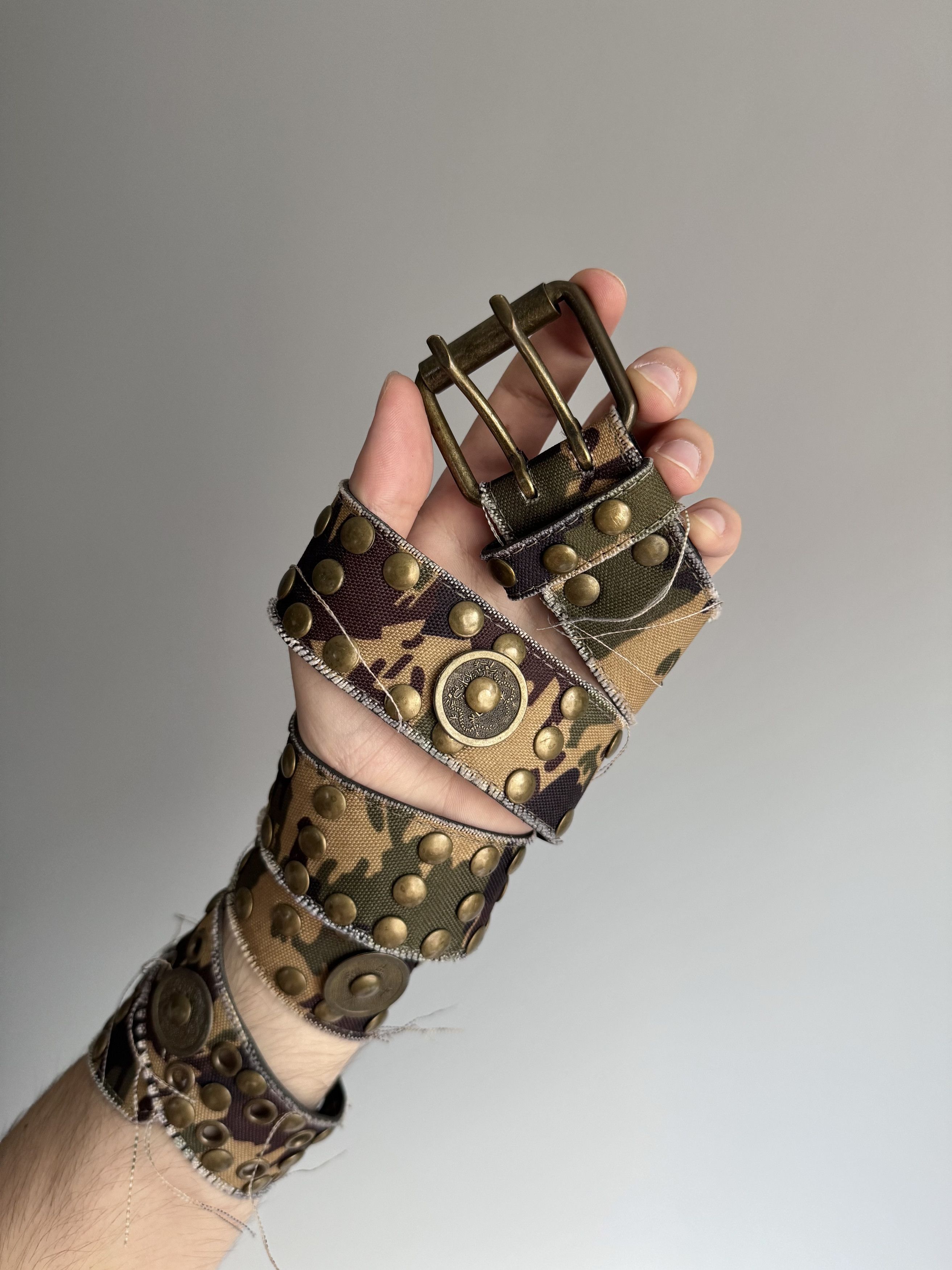 Japanese Brand Vintage Avant-Garde Y2K Distressed Japanese Style Camo belt Size ONE SIZE - 2 Thumbnail