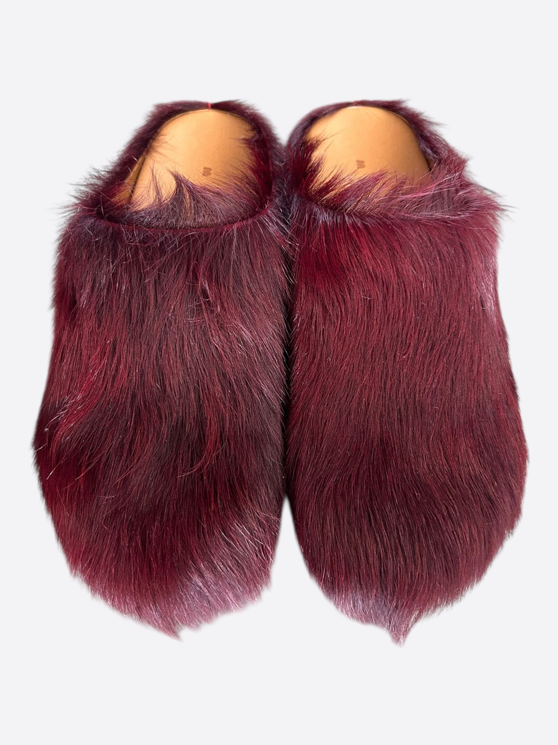 Marni Marni Burgundy Calfskin Fussbett Sabot Women's Slides Size US 7.5 / IT 37.5 - 2 Thumbnail