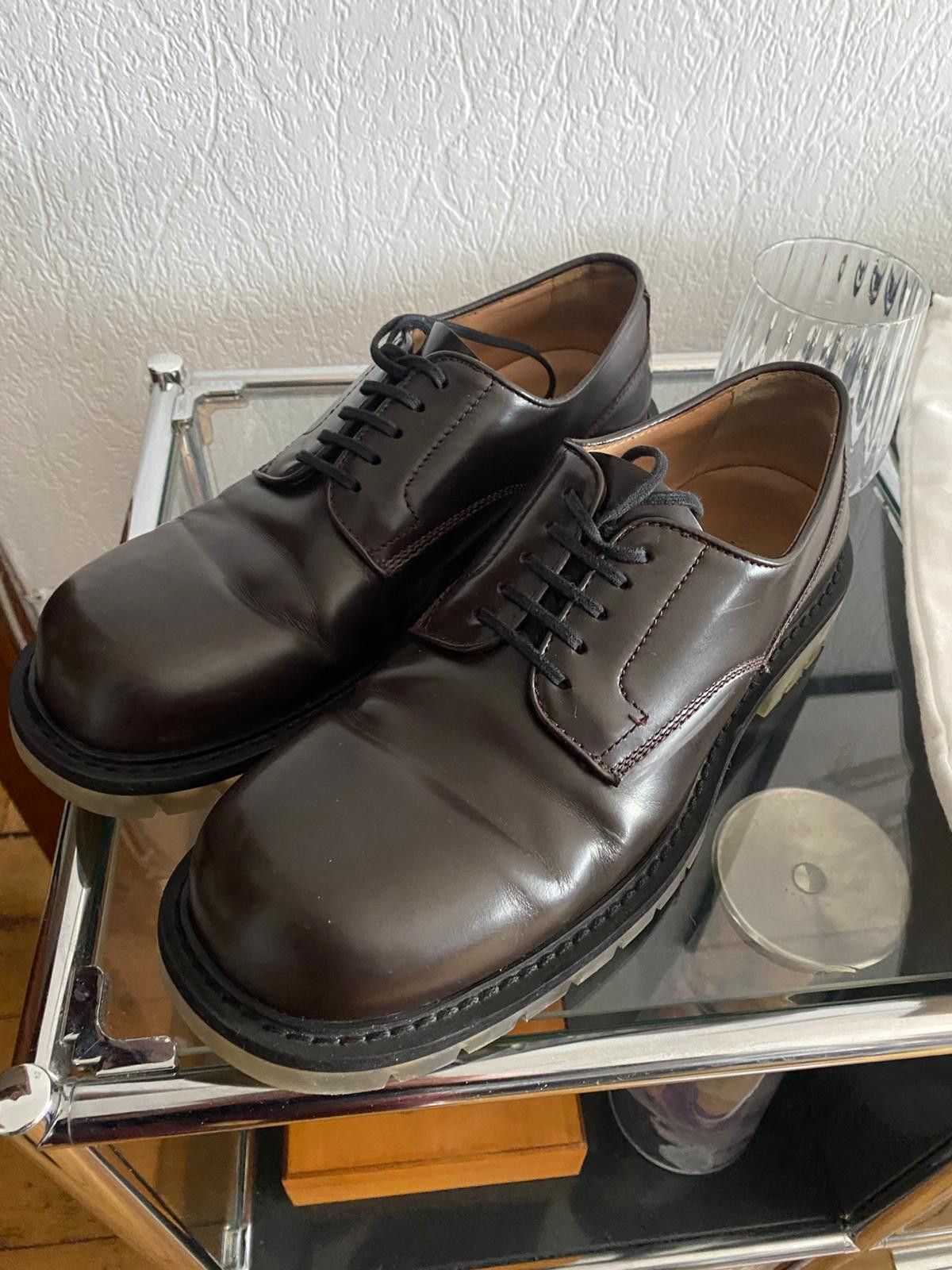 Bottega Veneta Leather Derby Shoes in Espresso Brown Color Size US 12 / EU 45 - 2 Thumbnail