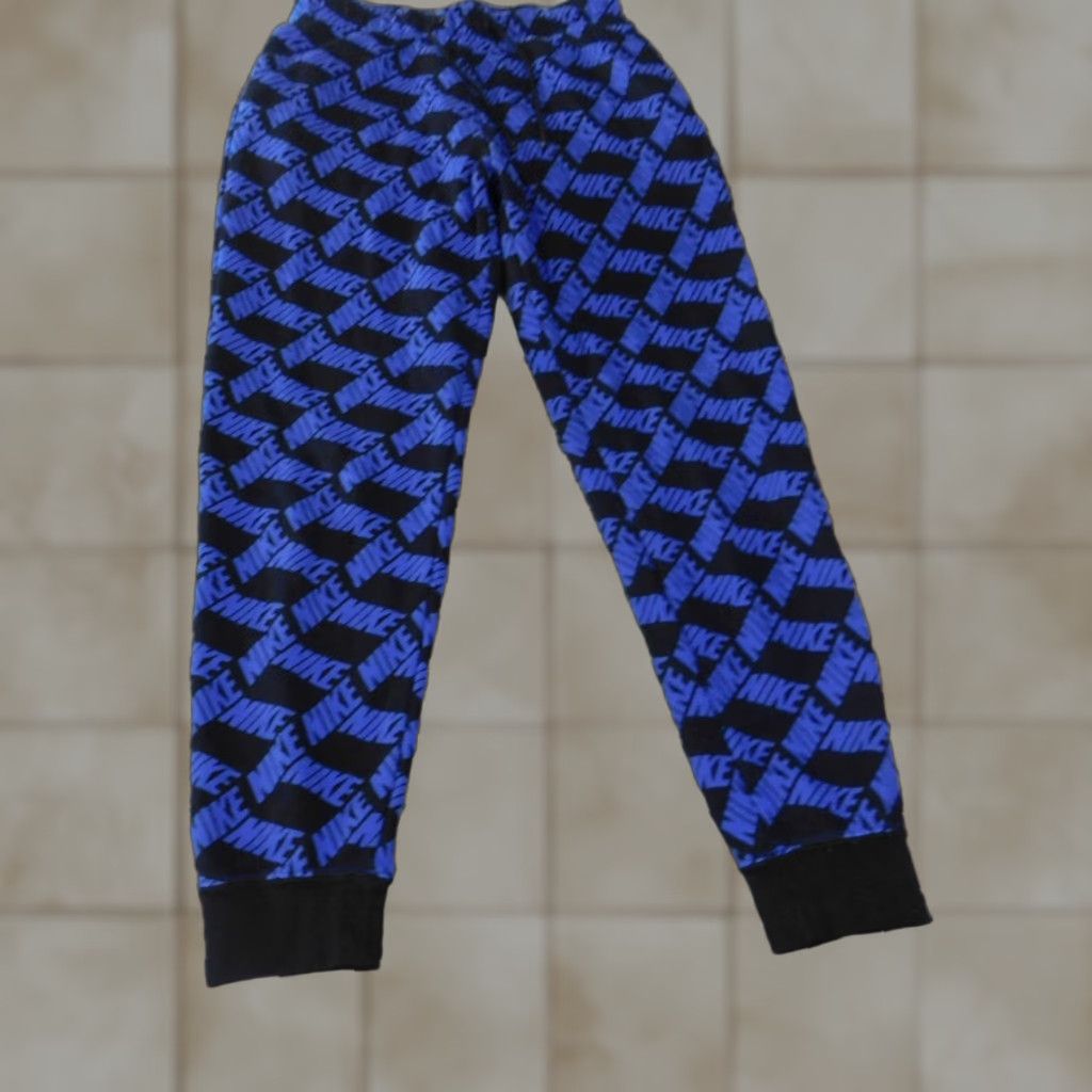Nike Nike Sweatpants Women S Blue Stretch All Over Print Active Performance Gym & Training Womens Size 26" / US 2 / IT 38 - 1 Thumbnail