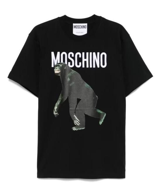 Moschino MOSCHINO Men T-Shirts 251ZZ07130241 1555 Black Size US M / EU 48-50 / 2 - 1 Thumbnail