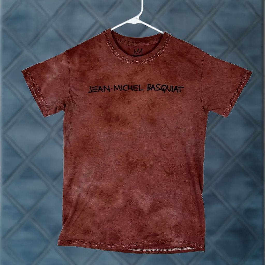 Vintage VINTAGE Jean-Michel-Basquiat Graphic Tshirt Mens Small Brown Tie-Dye Casual Dinosaur Tee Size US S / EU 44-46 / 1 - 1 Thumbnail