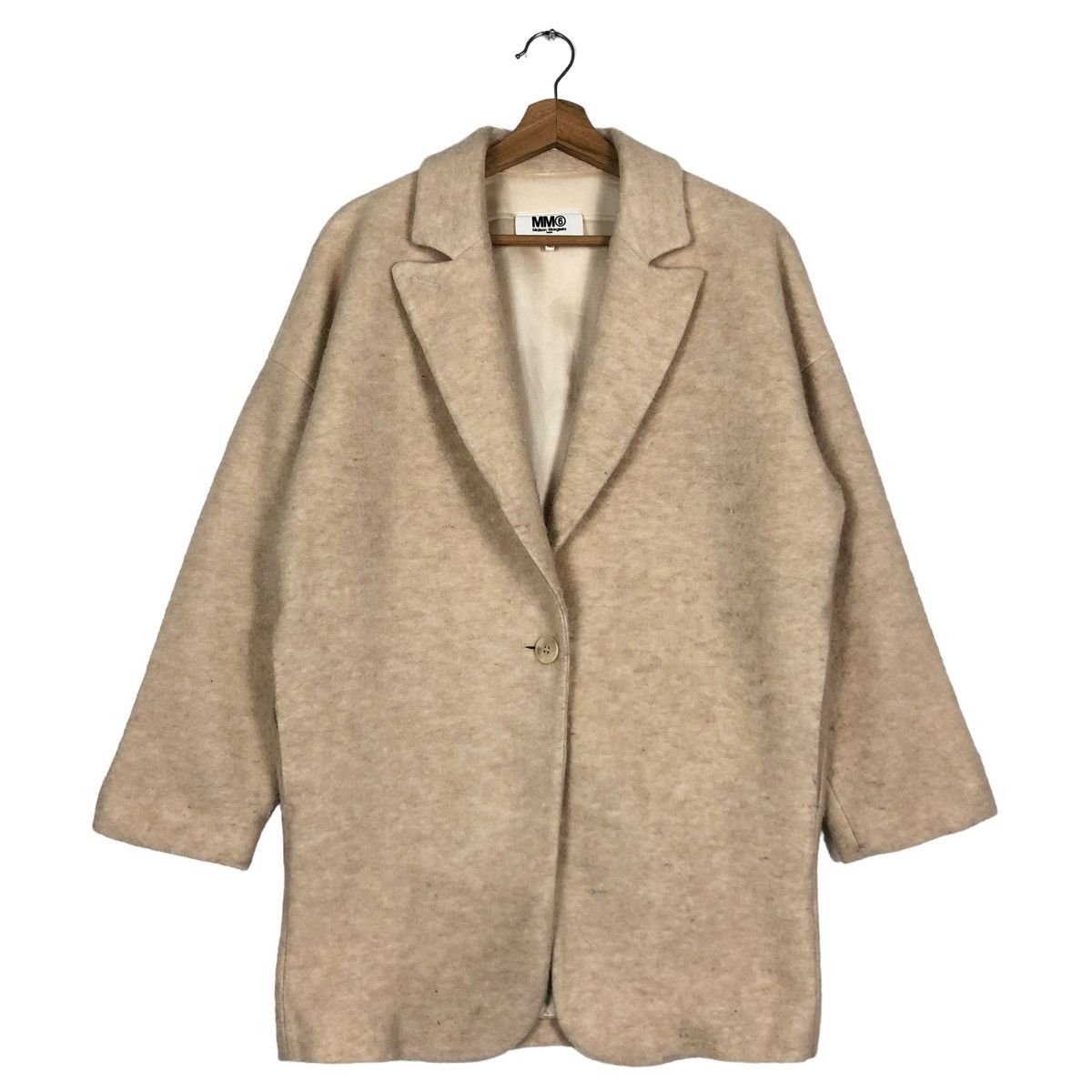 Maison Margiela 🔥MM6 A/W 2016 Mohair Wool Double Breast Jacket Faux Fur Size M / US 6-8 / IT 42-44 - 2 Thumbnail
