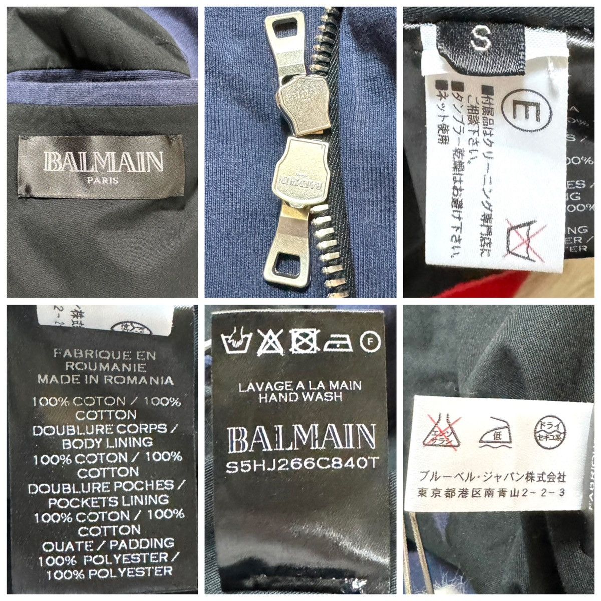 Balmain Collection Model Balmain Homme Multi-Zip Biker Sweat Jacket Size US S / EU 44-46 / 1 - 2 Thumbnail