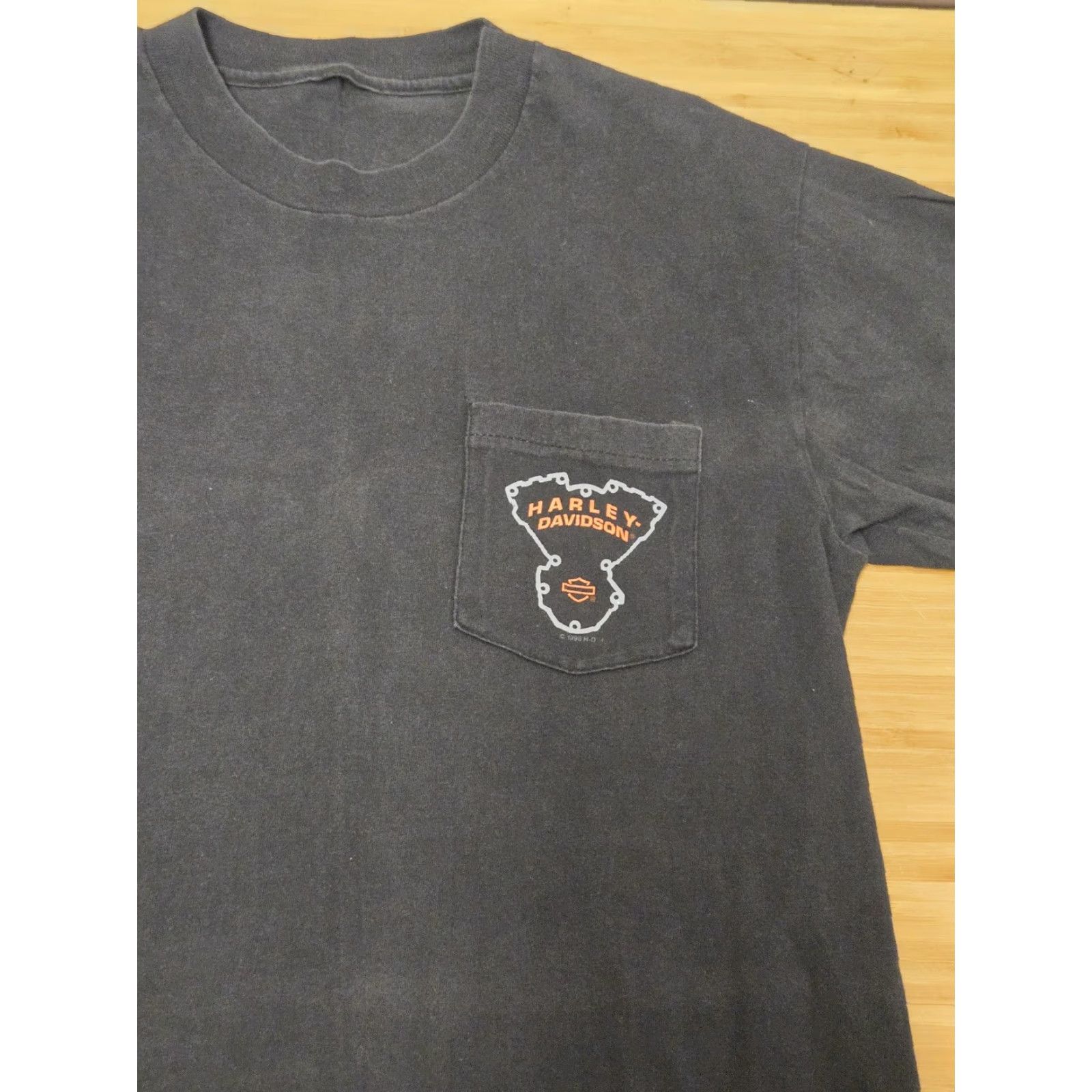 Harley Davidson VINTAGE Harley-Davidson Shirt Mens Large Black Prescott Valley Arizona 90s Motorcycle Graphic Print Crew Neck Short Sleeve Size US M / EU 48-50 / 2 - 2 Thumbnail