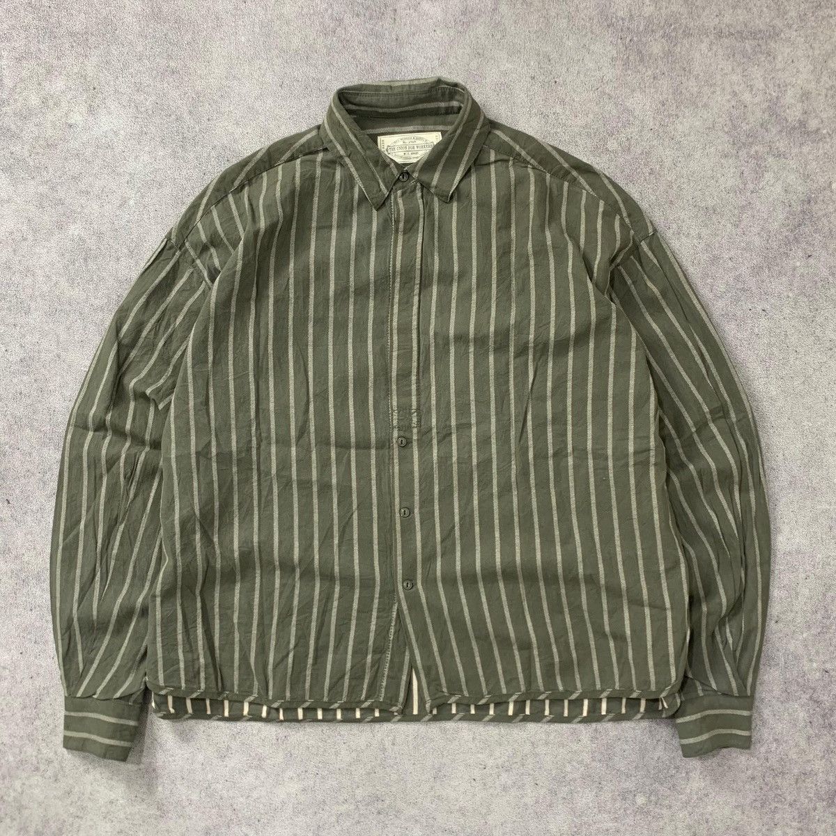 Hysteric Glamour Vtg G.O.A Hidden Button Striped Shirt Size US L / EU 52-54 / 3 - 1 Thumbnail