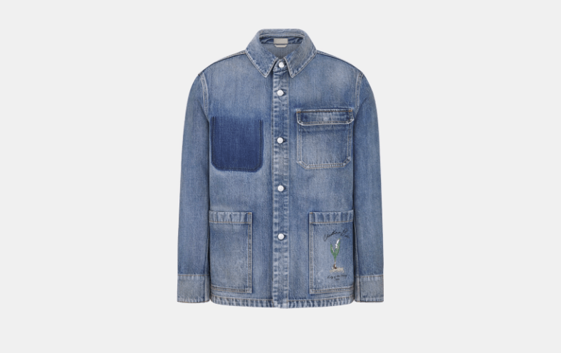 Dior o1w1db10525 493D49 Lily of the Valley Overshirt in Blue Size US S / EU 44-46 / 1 - 1 Thumbnail