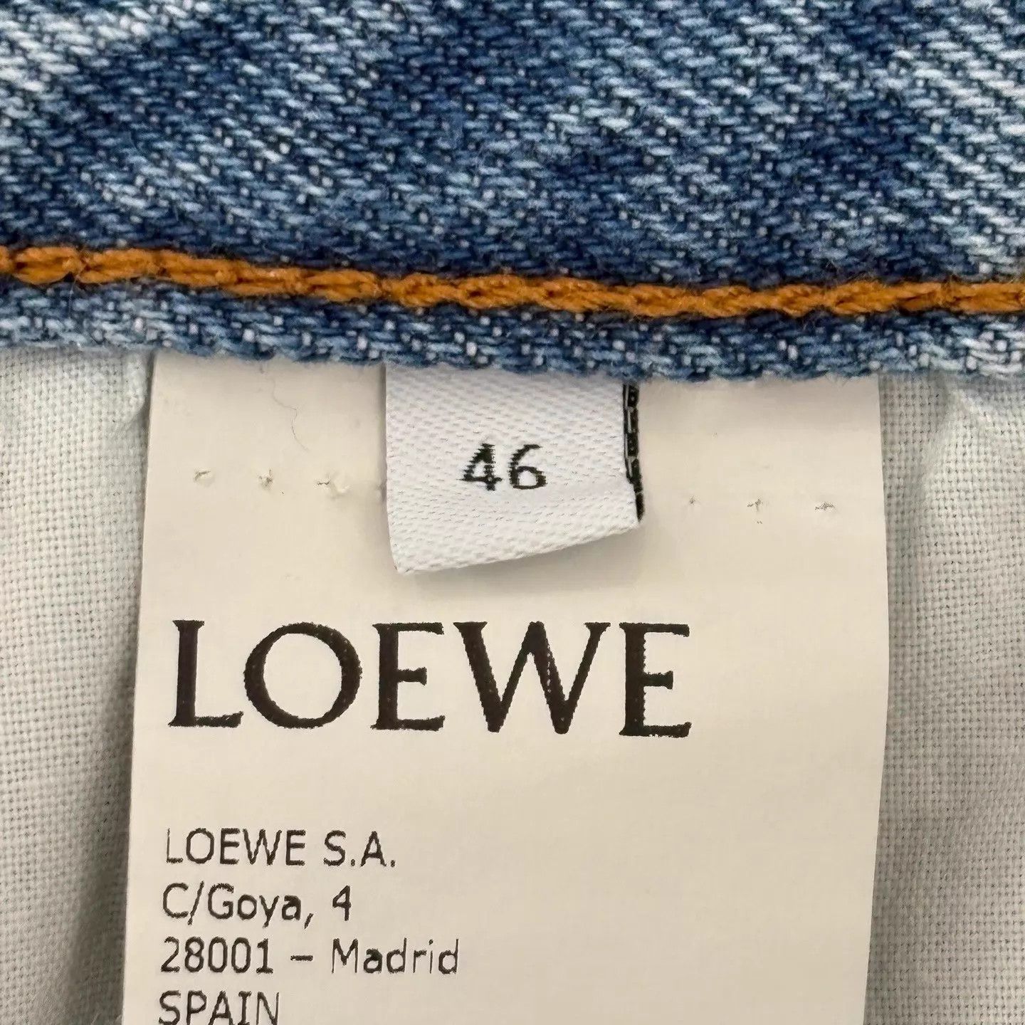 Loewe LOEWE Leather Patch Logo Distressed Washed Jeans 46 Size US 30 / EU 46 - 5 Thumbnail